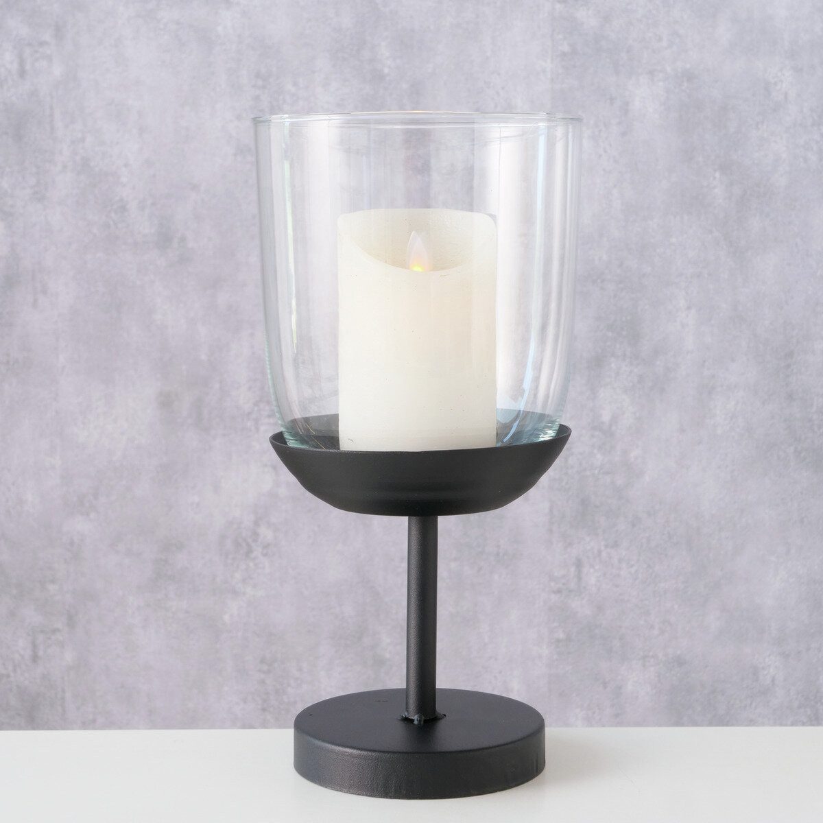 BOLTZE GRUPPE GmbH Weinglas Kerzenhalter für Teelichter TULPE, H. 30,5 cm, Glas