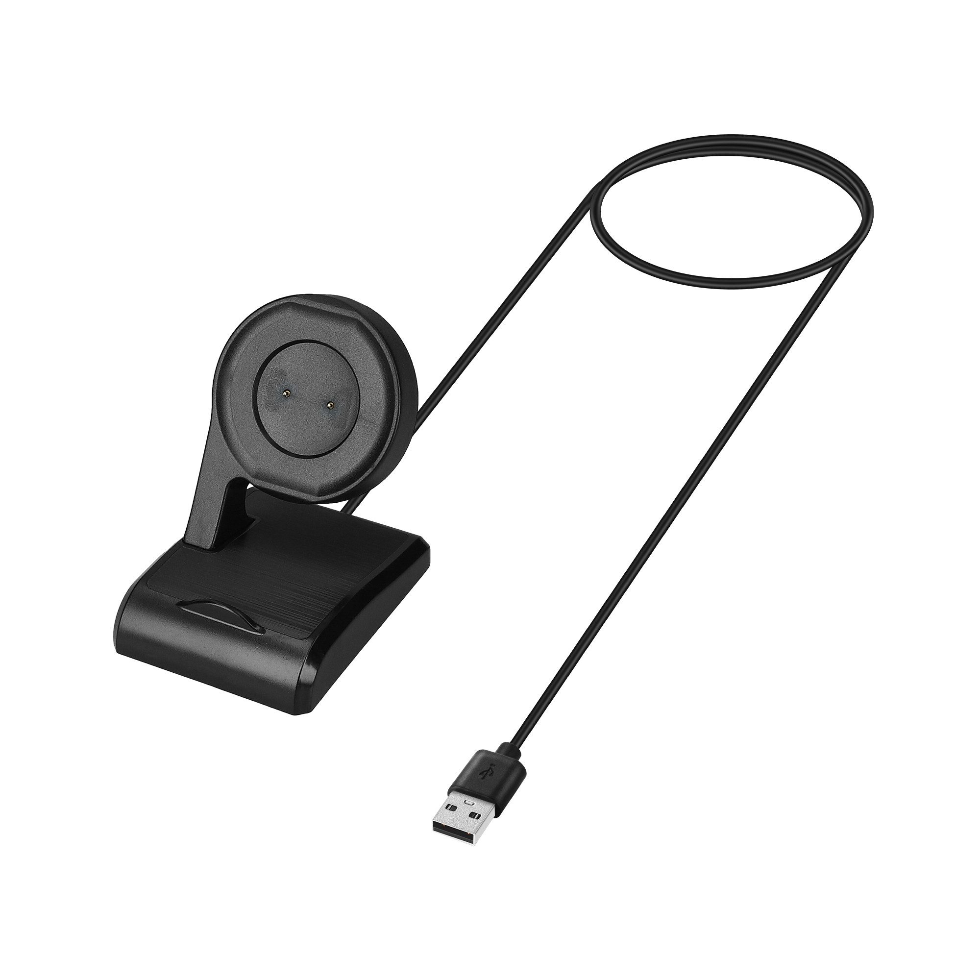 kwmobile USB Ladegerät für Amazfit GTR 42mm / GTR 47mm / GTS / T-Rex Ladekabel Smartwatch-Ladekabel, (8.00 cm), Ersatz Ladegerät für Smartwatch Fitness Tracker mit Standfunktion