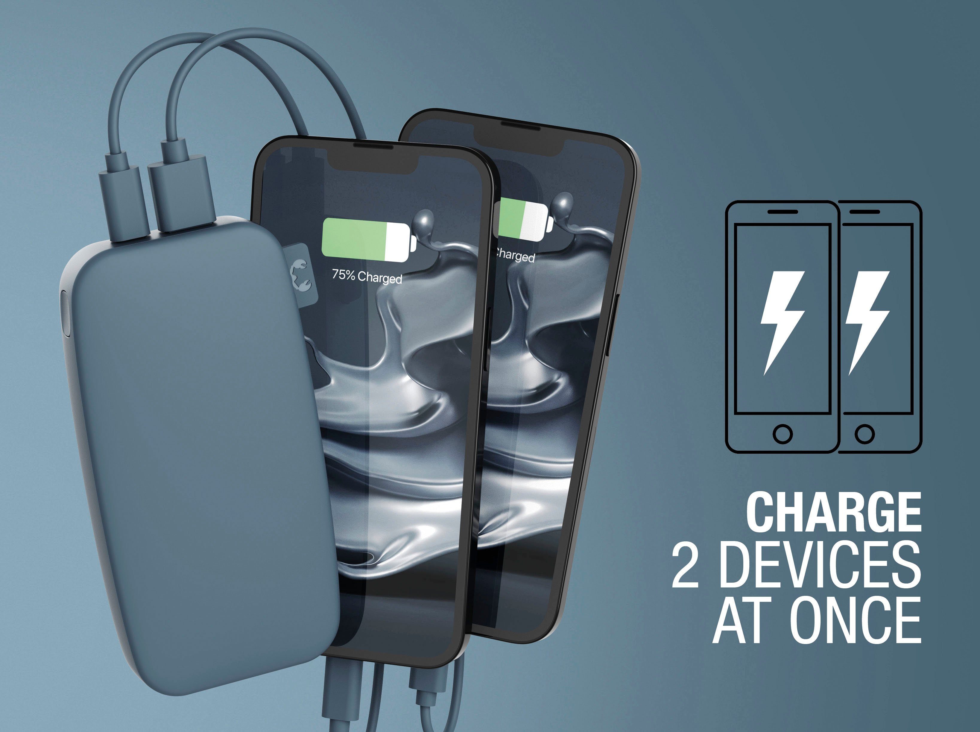 & Power 20W Charge Ultra Powerbank mit 12000mAh Fresh´n Fast dunkelblau Pack USB-C, PD Rebel