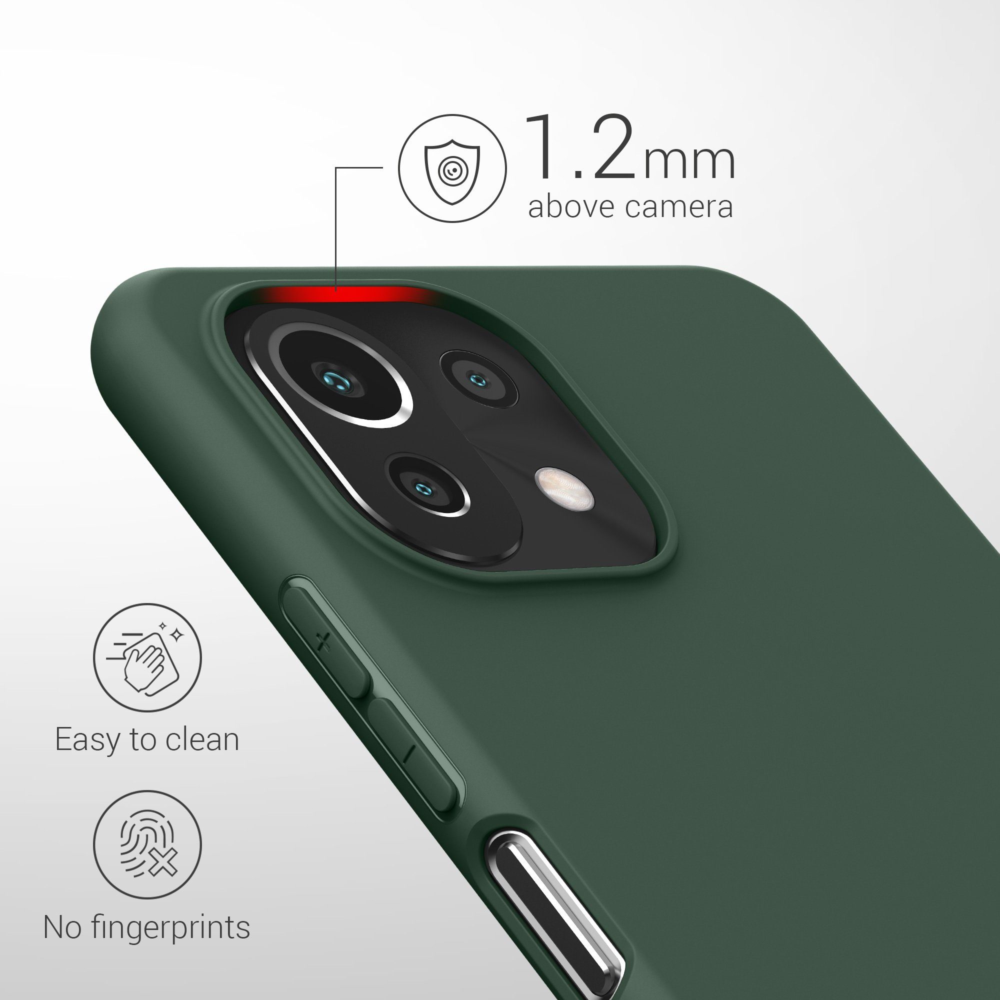 kwmobile Handyhülle Hülle für Xiaomi 11 Lite (5G) NE / Mi 11 Lite (5G), Hülle Silikon - Soft Handyhülle - Handy Case Cover