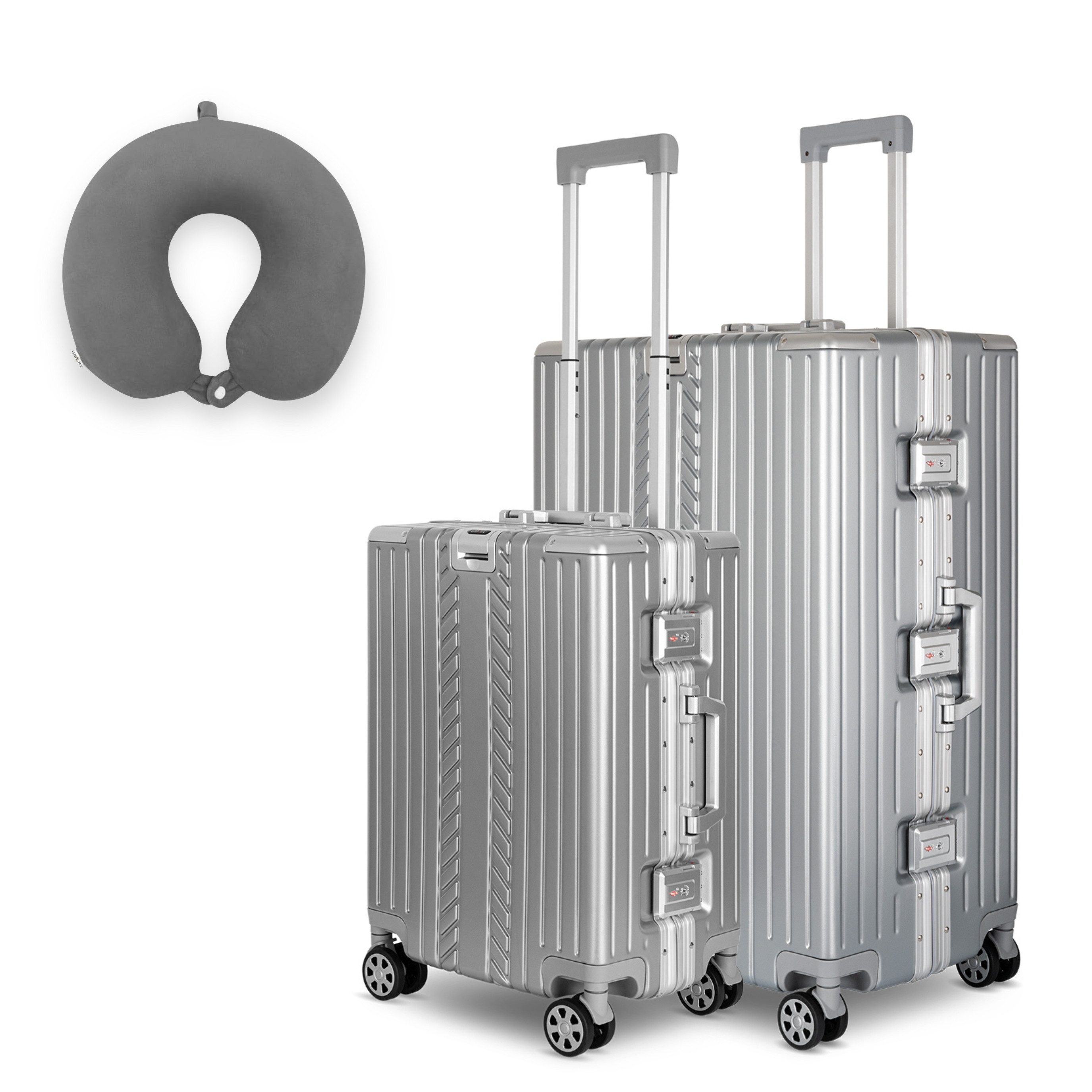 WINLIFE Trolley Hartschalen-Koffer Alu-Rahmen Silber Trolley günstig online kaufen