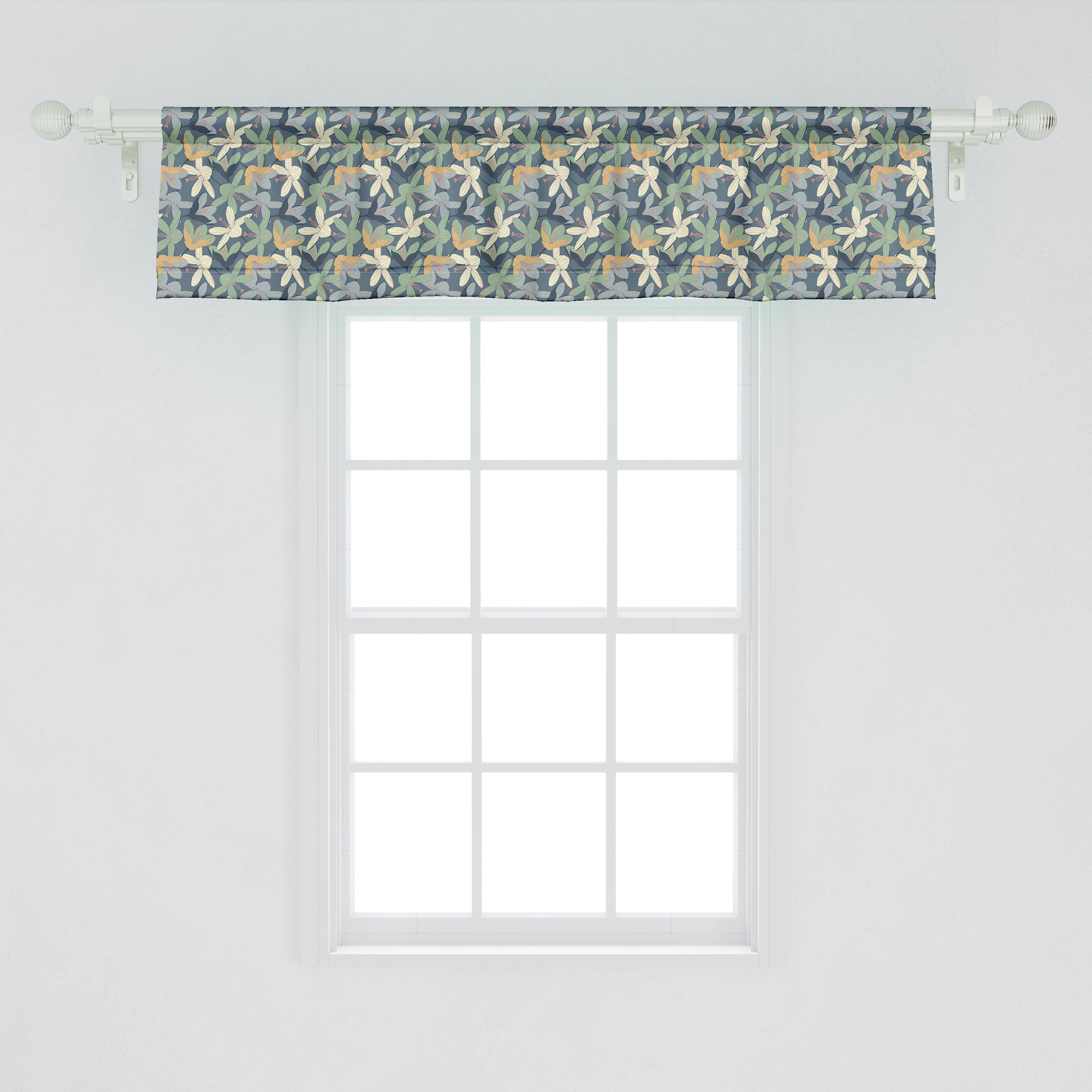 Krokusse Abakuhaus, Pastellkunst Schlafzimmer Vorhang Blossom mit Microfaser, Volant Blumen für Stangentasche, Scheibengardine Küche Dekor