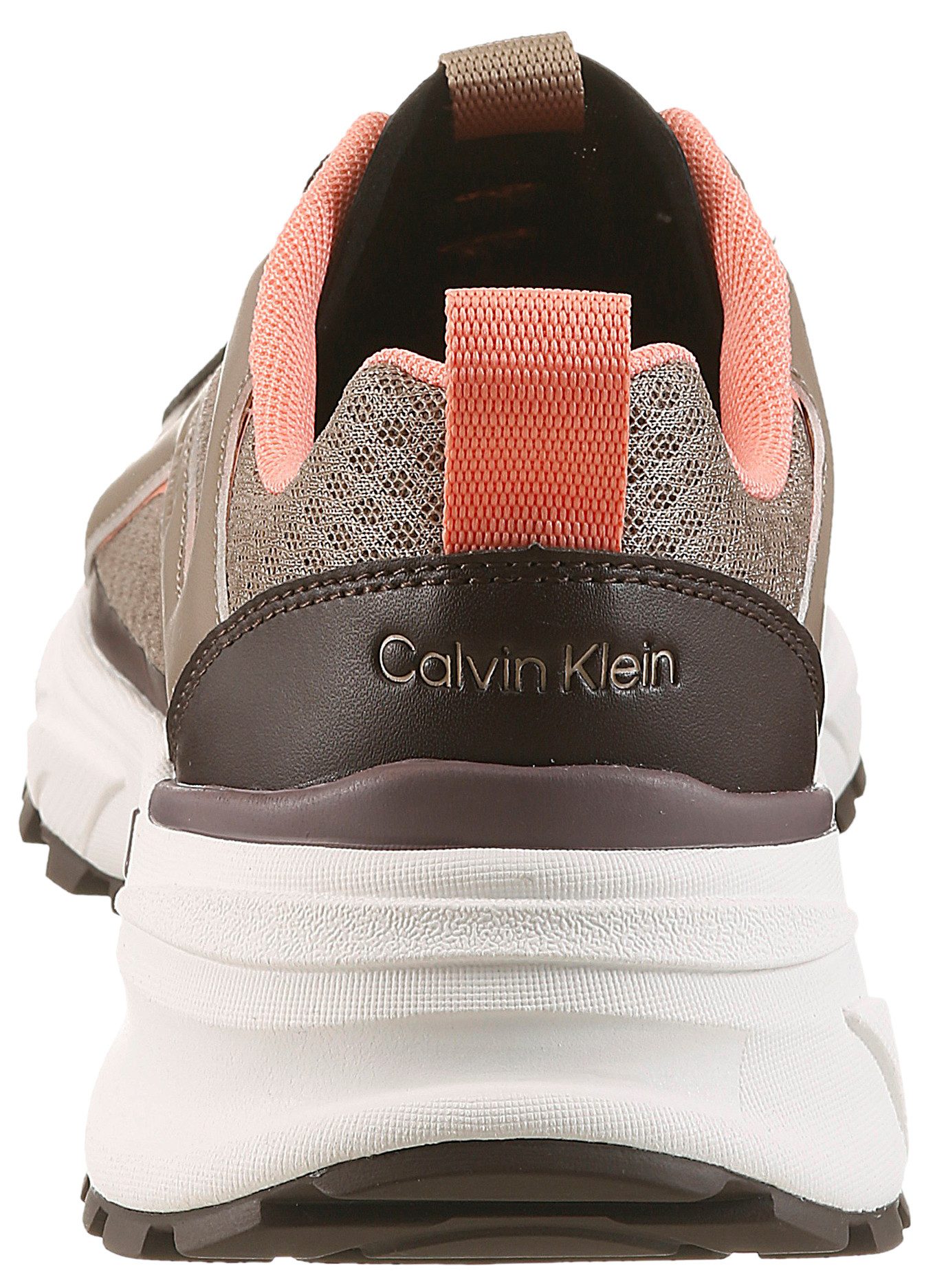 Calvin Klein HIKE RUN CKSTRIPE MESH Plateausneaker Schnürschuh, Halbschuh, Freizeitsneaker mit Logo-Schriftzug