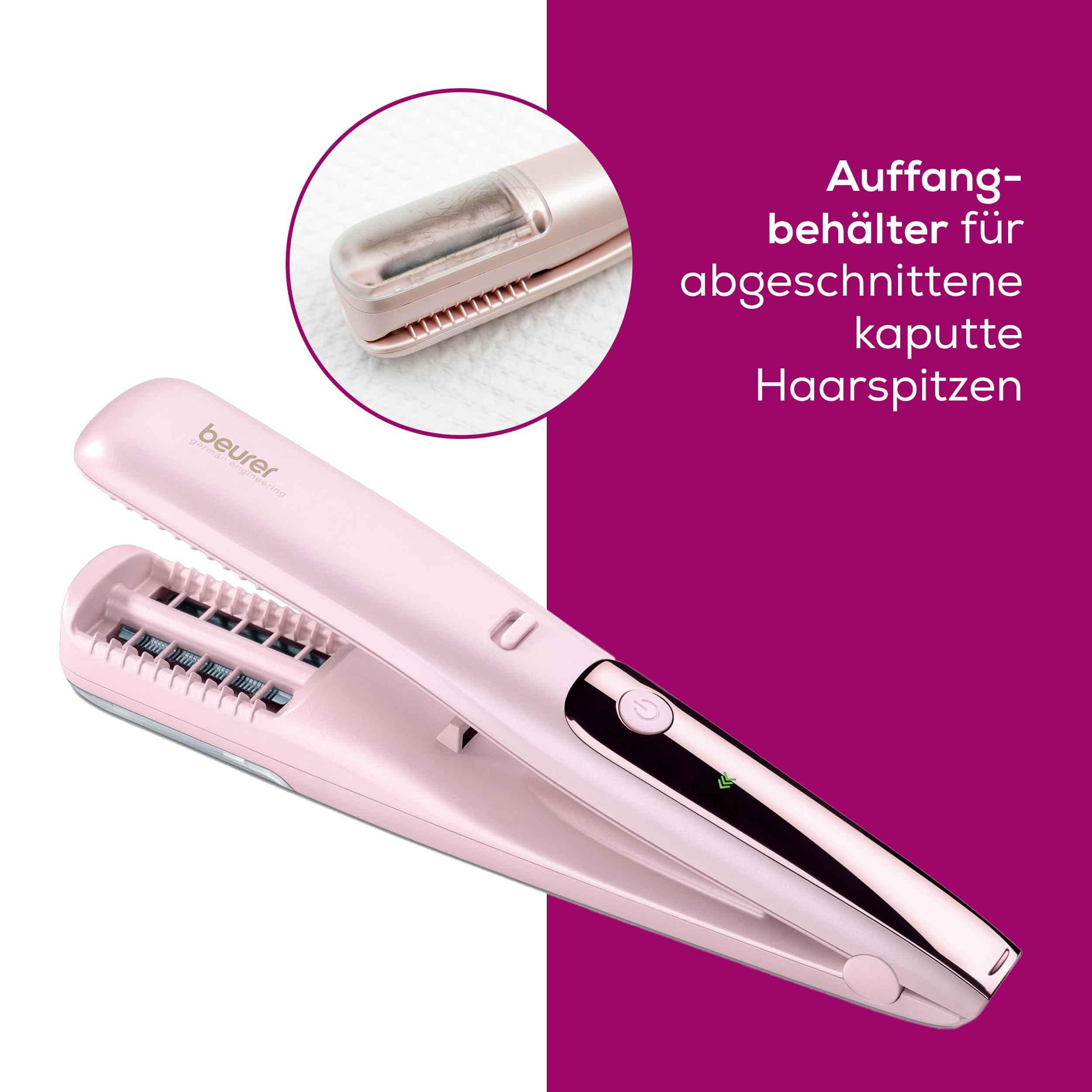BEURER Glätteisen HT 22 Splissentferner für gepflegte Haare ohne Längenverlust, Entfernt Spliss schnell und effektiv, mit Auffangkammer für die Haare