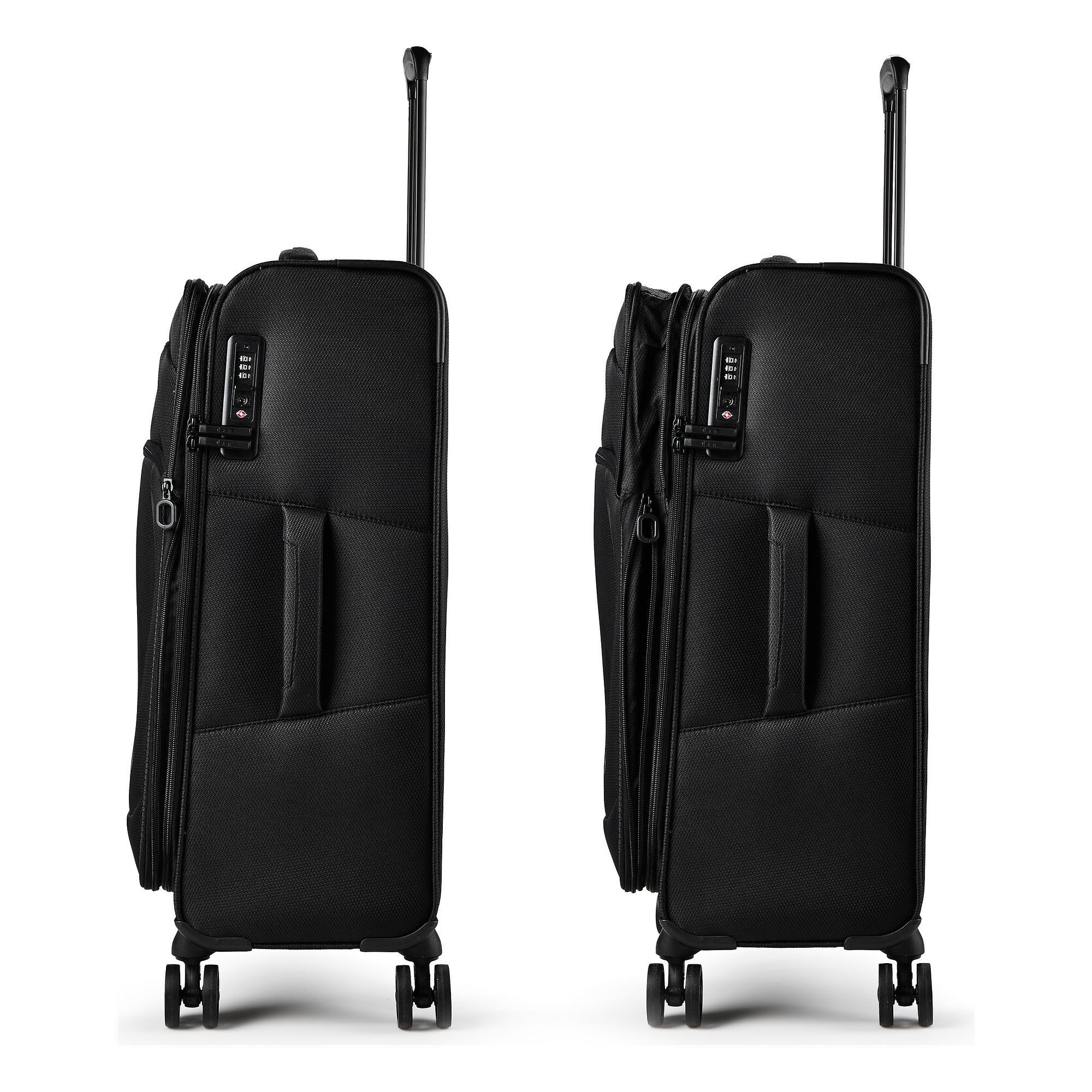 D&N Trolleyset Travel Line 9804, 4 Rollen, (3-teilig, 3 tlg), Polyester