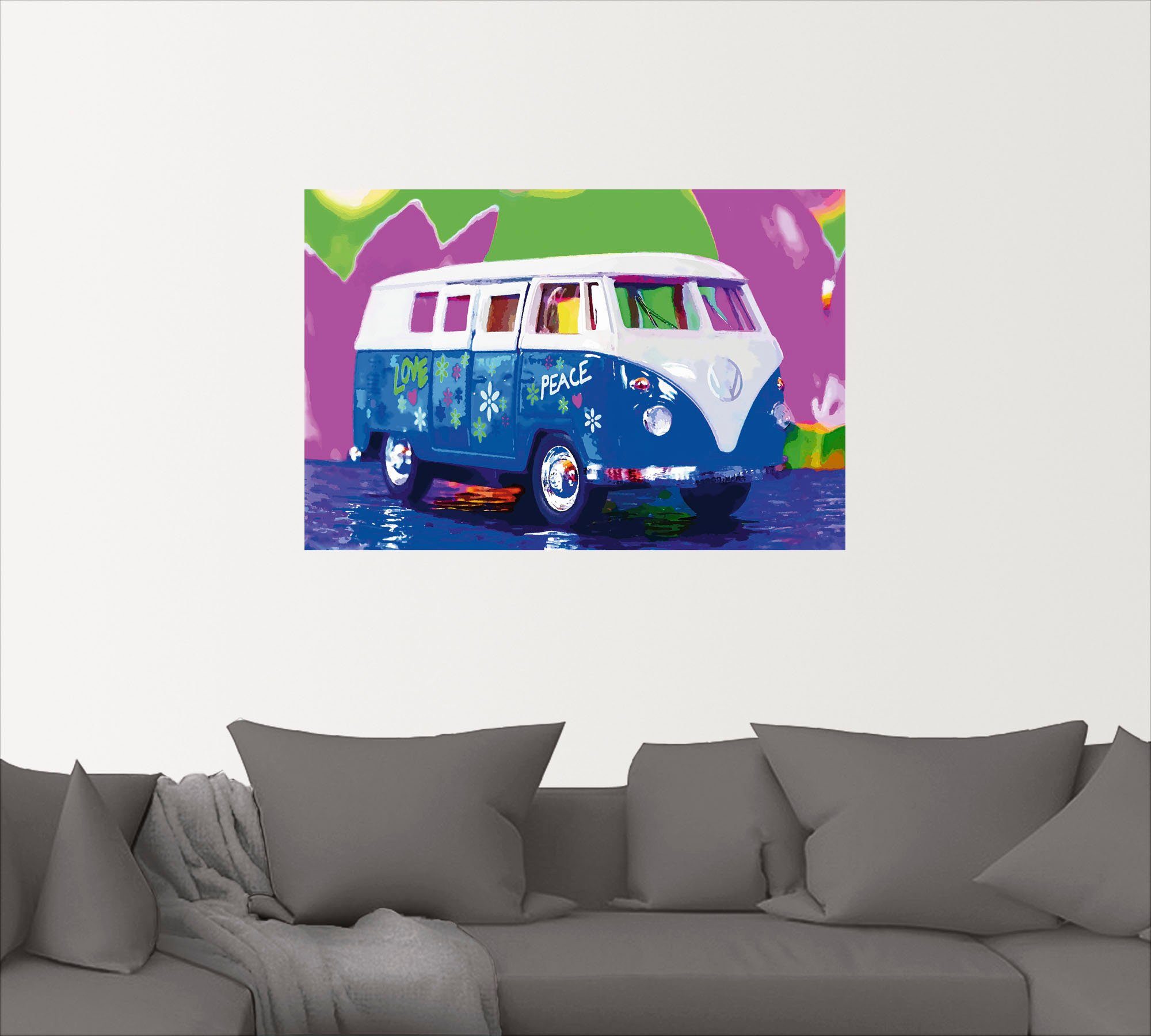 Artland oder St), Wandaufkleber Wandbild Leinwandbild, VW Poster (1 versch. Bully, Größen in als Auto Alubild,