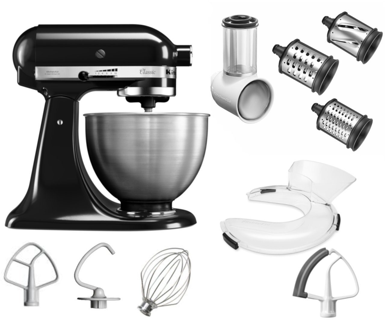 Küchenmaschine KitchenAid 4,3 L 5K45SS Classic Küchenmaschine Set 3