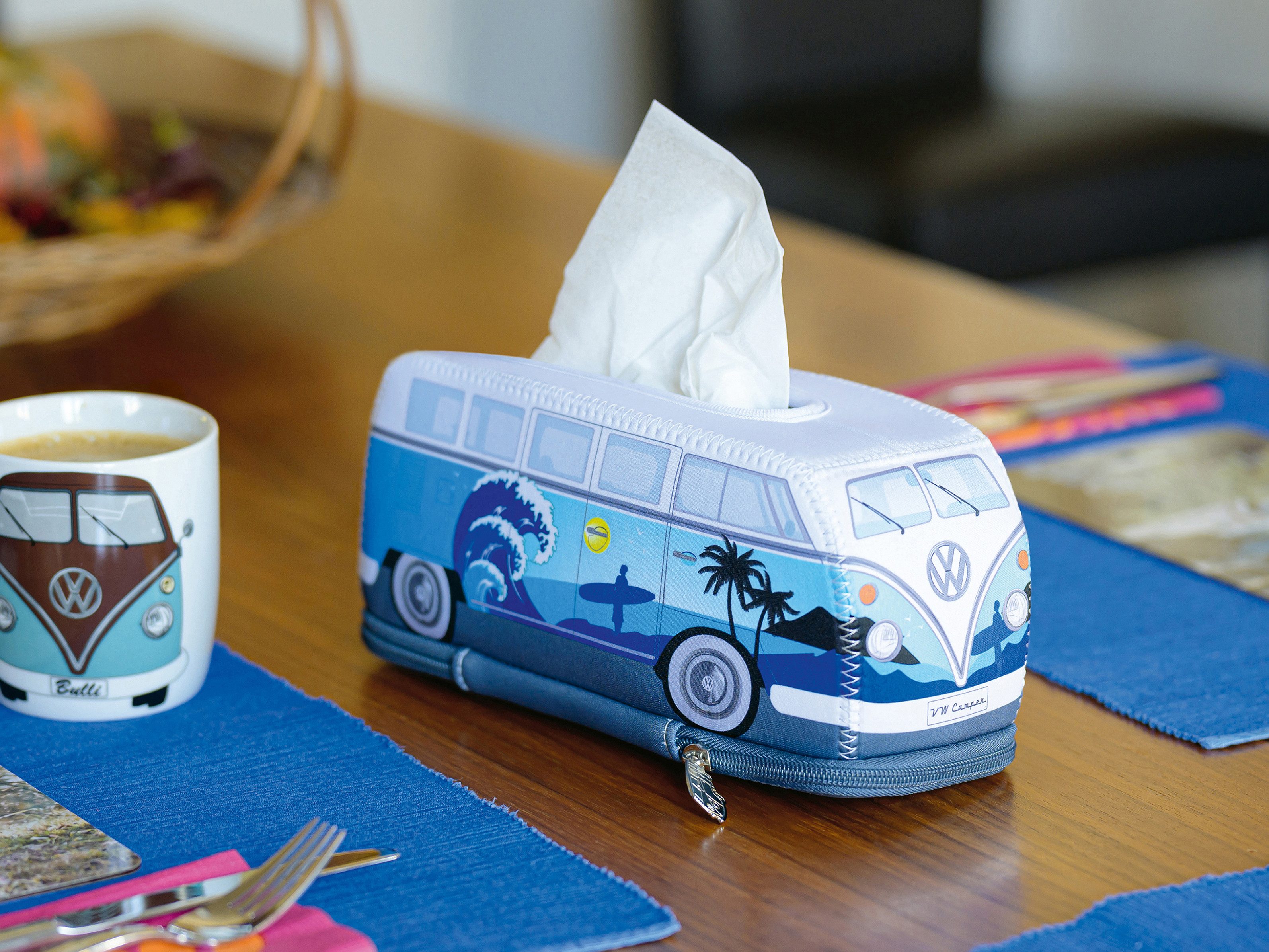 VW Collection by BRISA Papiertuchbox Volkswagen Neopren Kosmetik-Serviettenspender, Papiertaschentuchbox – Bild 5 von 5