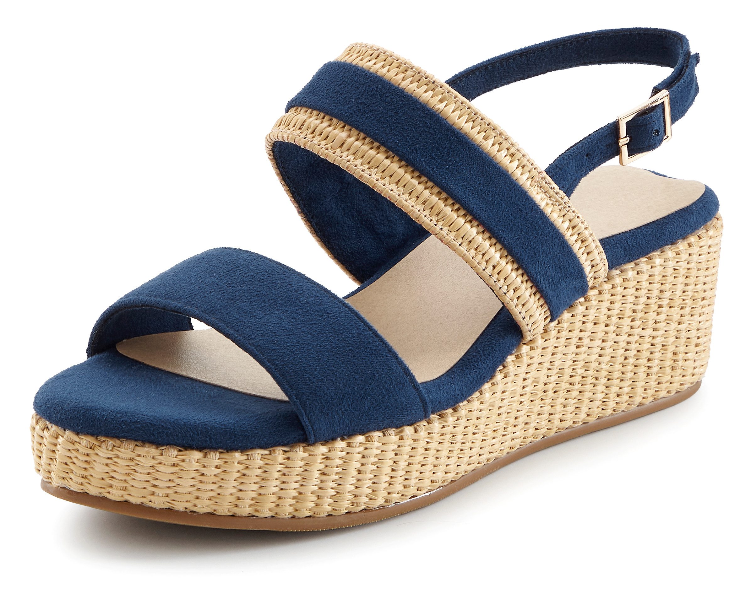 Beachtime by Lascana Sommerschuh, Sandale, offener Schuh, Keilsandalette, Sandalette NEU mit Keilabsatz VEGAN