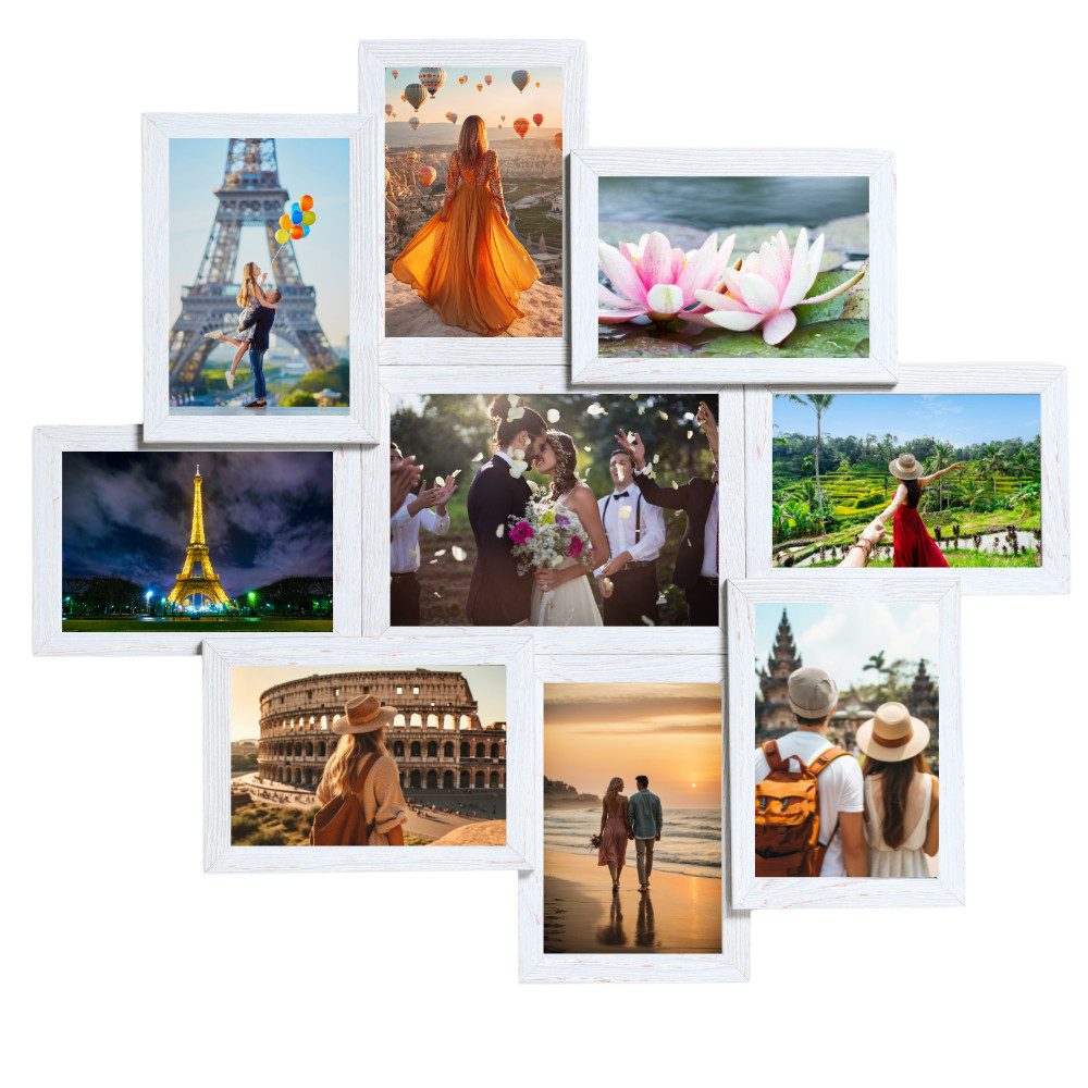 Victor (Zenith) Bilderrahmen Collage Galerierahmen, Fotocollage Shabby Weiß günstig online kaufen