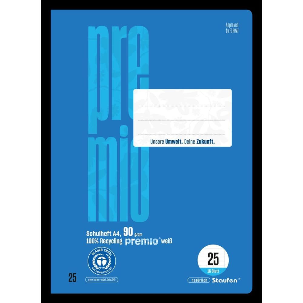 Staufen Schulheft Schulheft A4 - Lineatur 25 - liniert - 16 Blatt