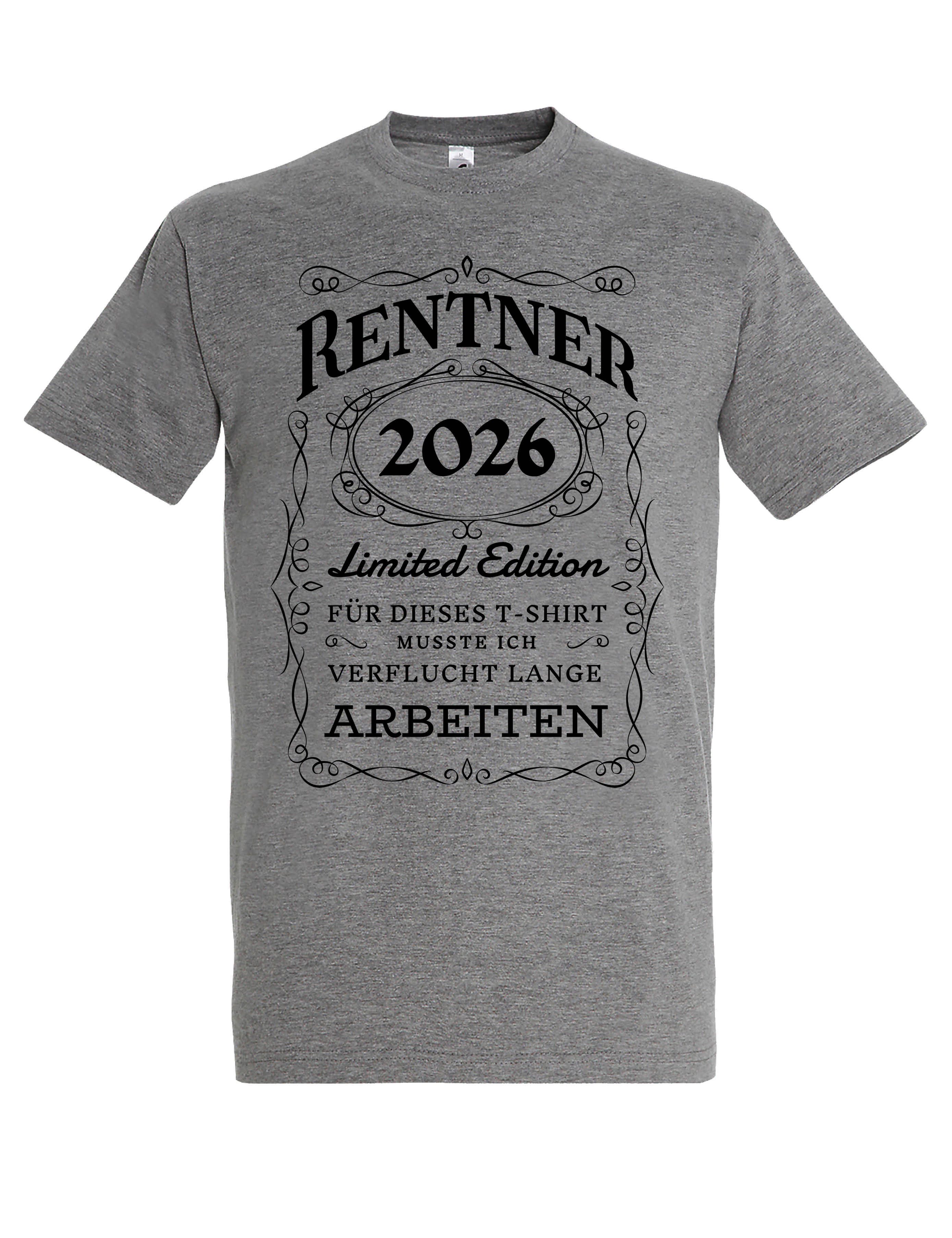 Print-Shirt Herren T-shirt Rentner 2026 cooler Aufdruck Geschenk Statement Print