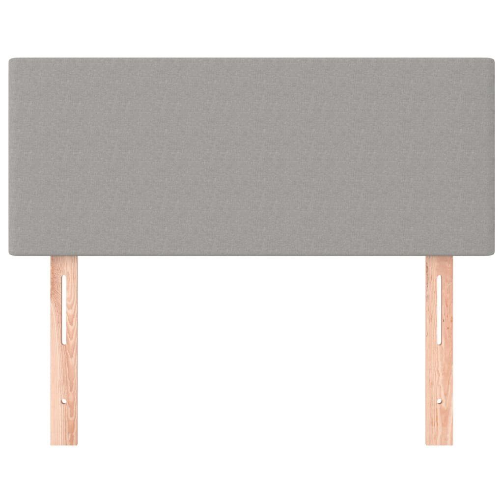 vidaXL Bett Kopfteil Hellgrau 80x5x78/88 cm Stoff (1-tlg)