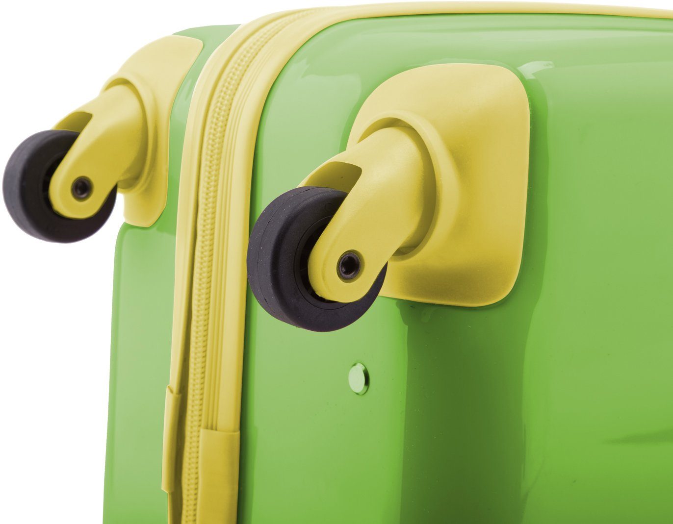 Hauptstadtkoffer Kinderkoffer For Kids, Monster, wasserbeständigen, Monster-Stickern Rollen, 4 mit Apfelgrün/Monster reflektierenden