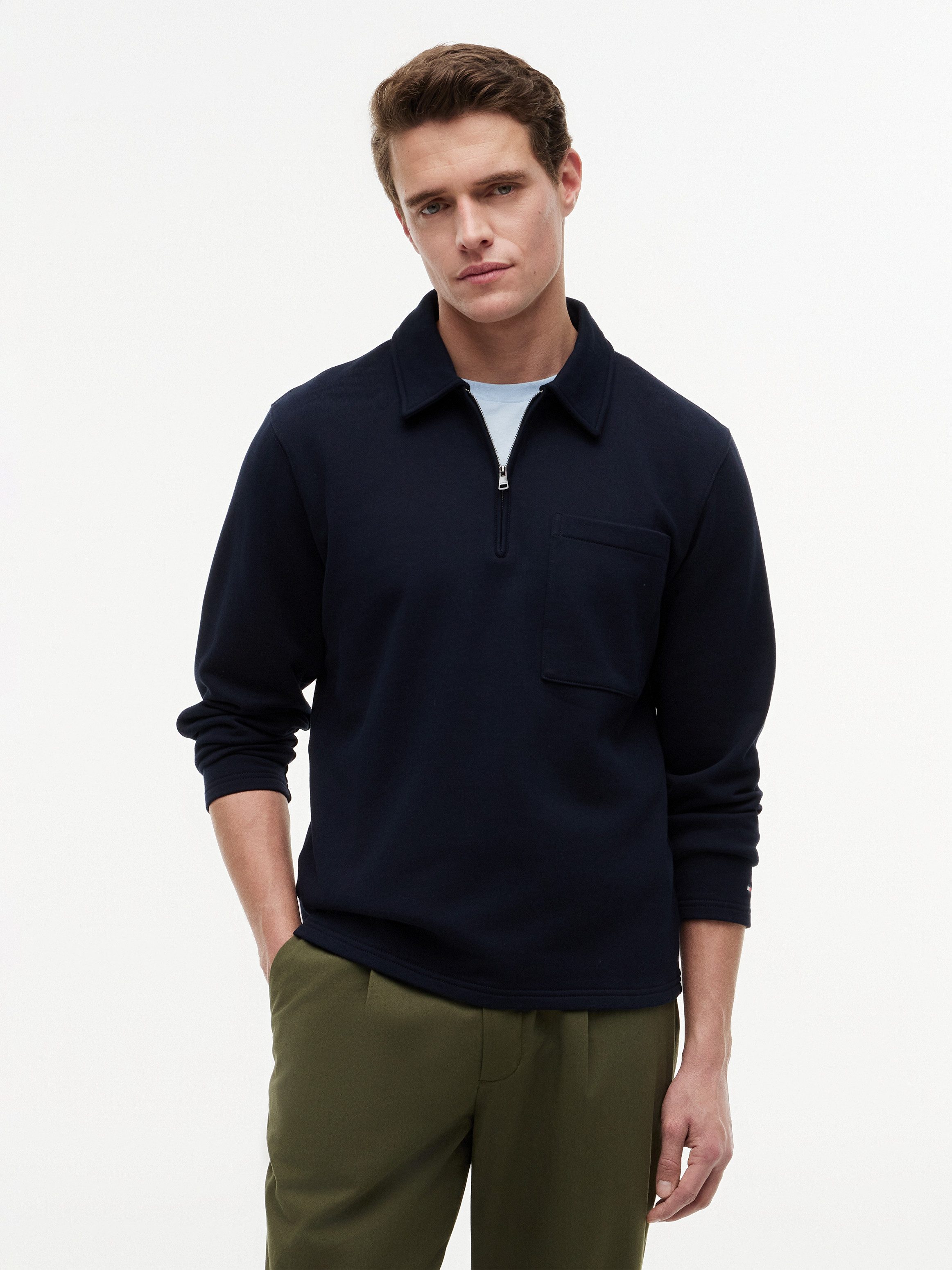 Tommy Hilfiger Sweatshirt ESSENTIAL TERRY POCKET 1/4 ZIP