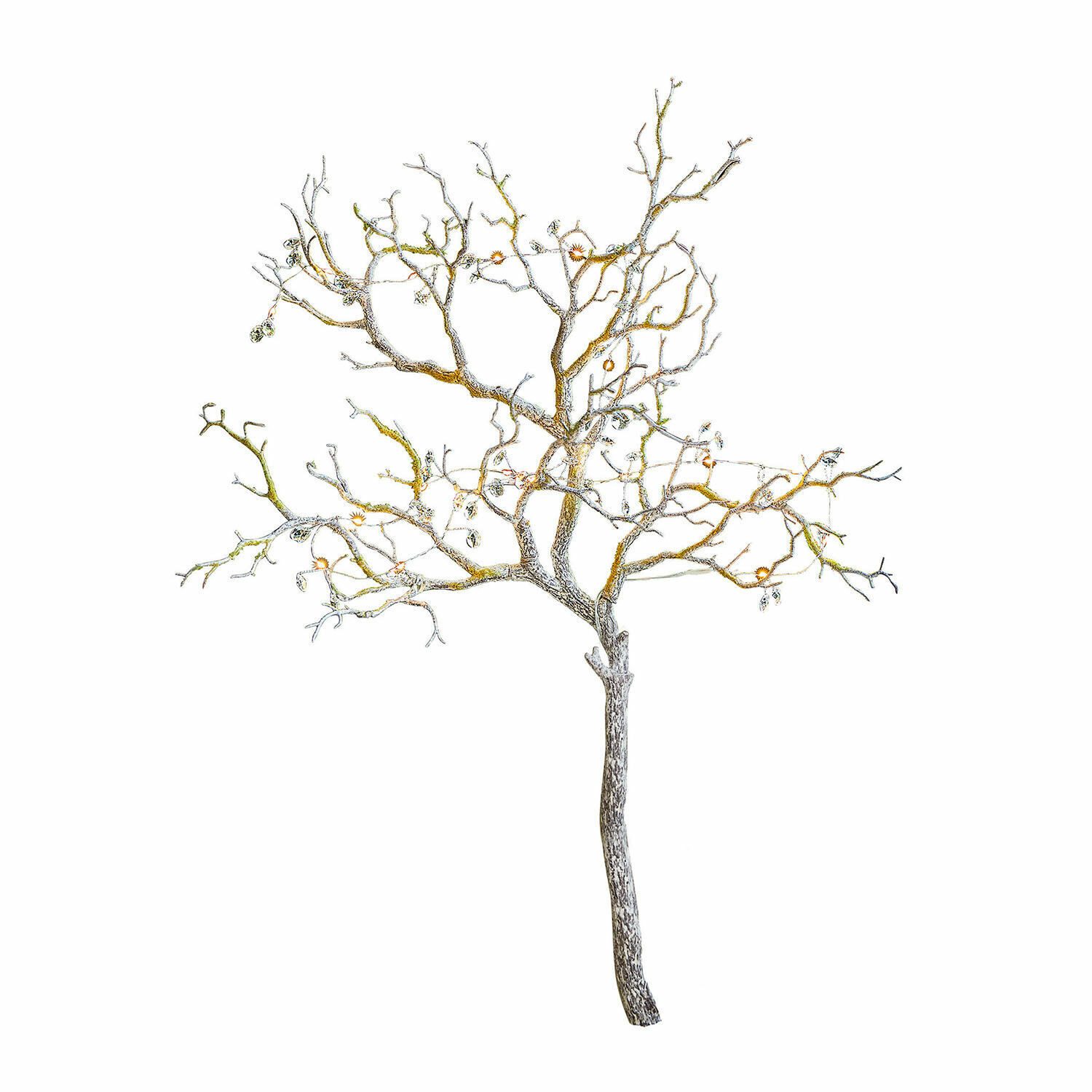 Kunstblume Deko-Zweig Orélie grau/grün, Mirabeau, Höhe 90.0 cm, stilvolles Interieur, Aus Kunststoff, Naturgetreue Anmutung