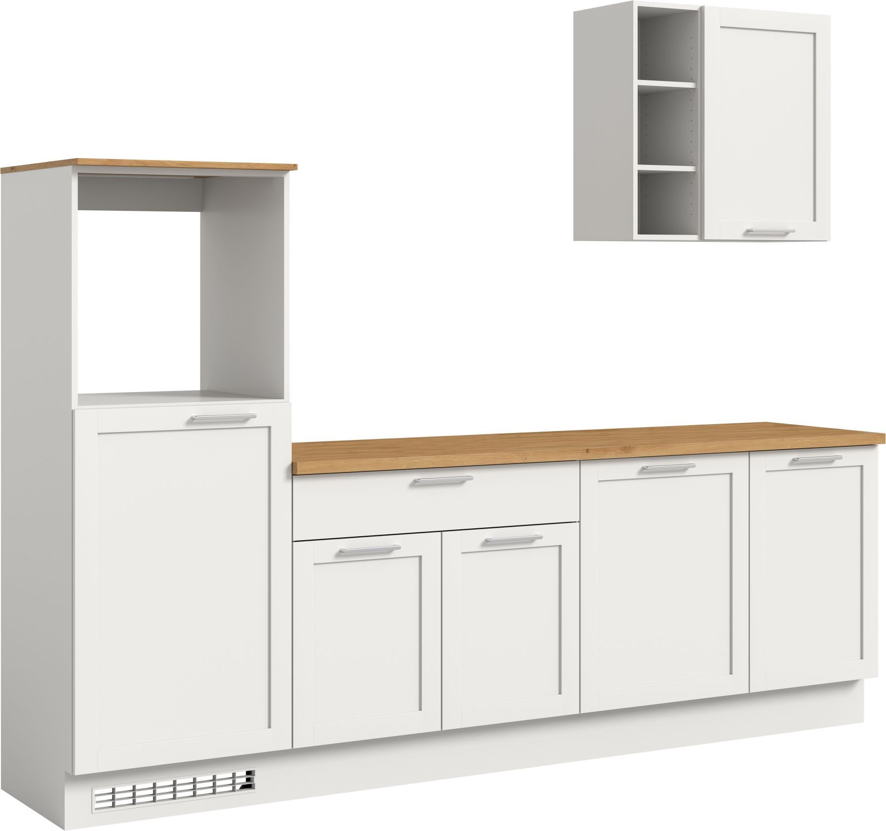 xonox.home Кухниzeile, Weiß Softclose Melamin 260x222x60 cm