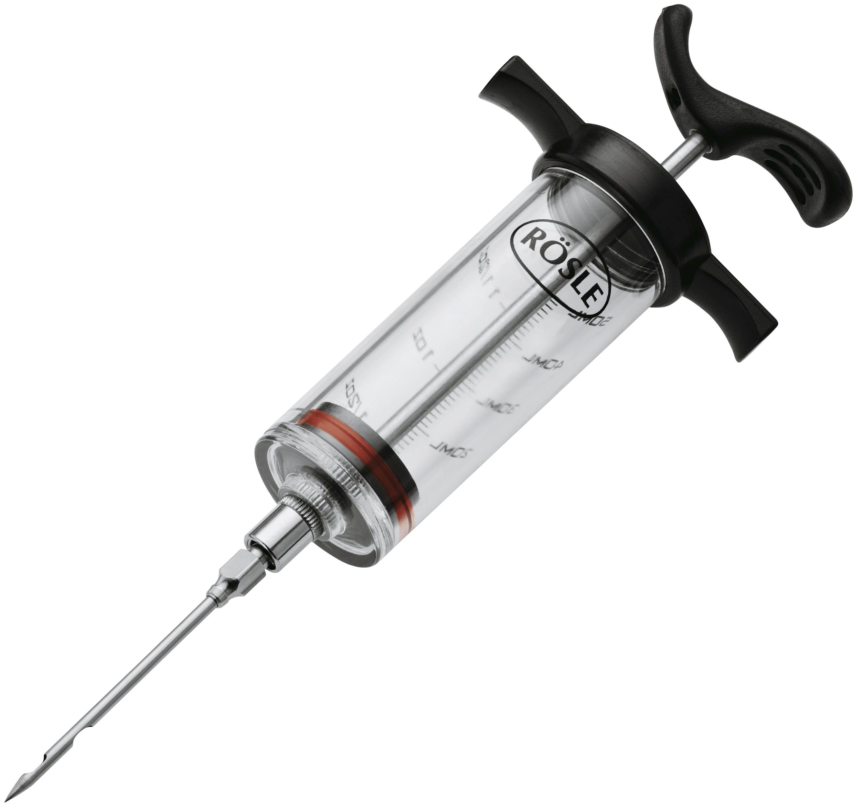 RÖSLE Marinierspritze 25058, Bratenspritze für 50 ml Fleischmarinade, Длина 22,5 cm