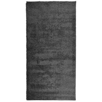 Teppich Teppich Shaggy Hochflor Modern Anthrazit 100x200 cm, vidaXL, Rechteckig