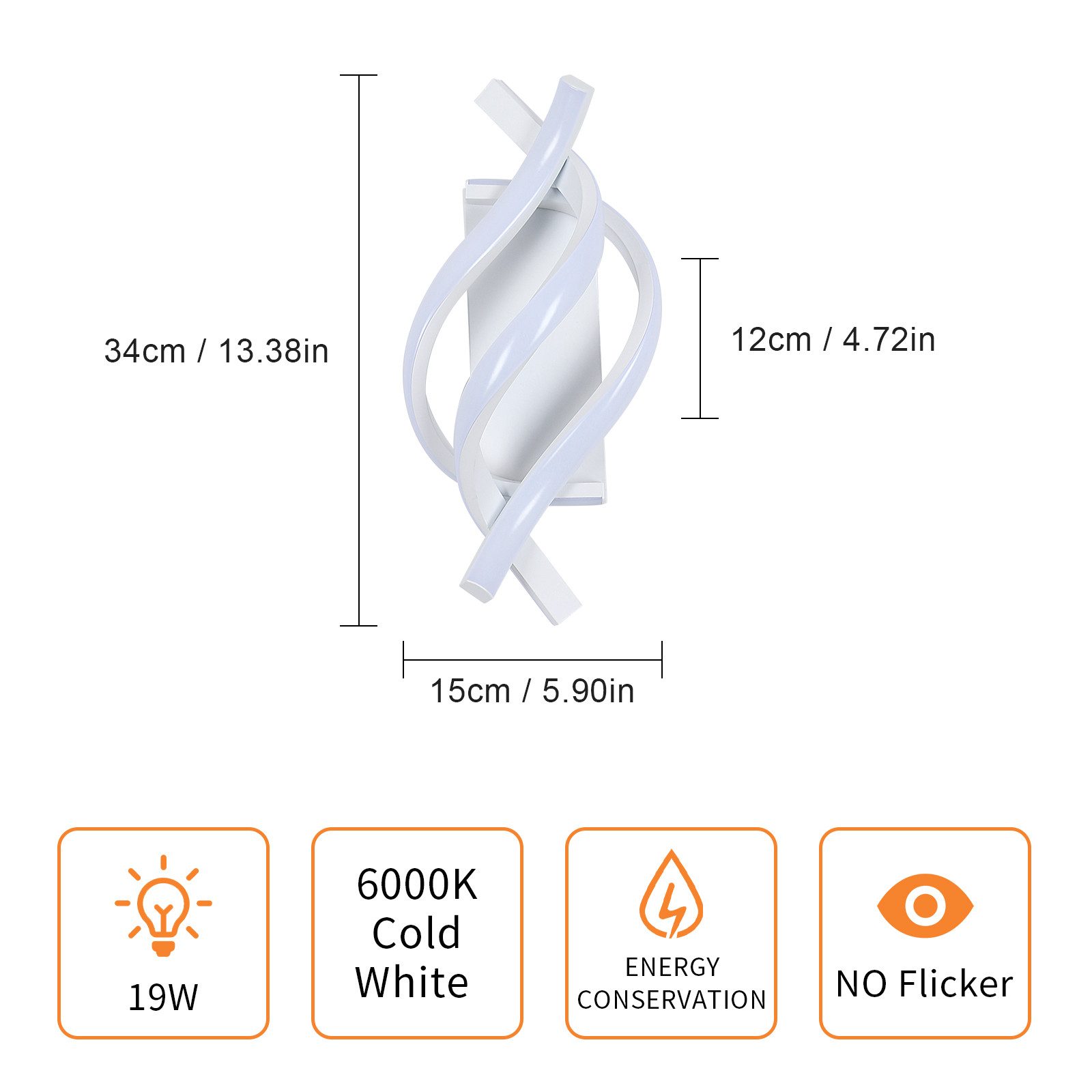 Goeco LED Wandleuchte 18 W Moderne günstig online kaufen