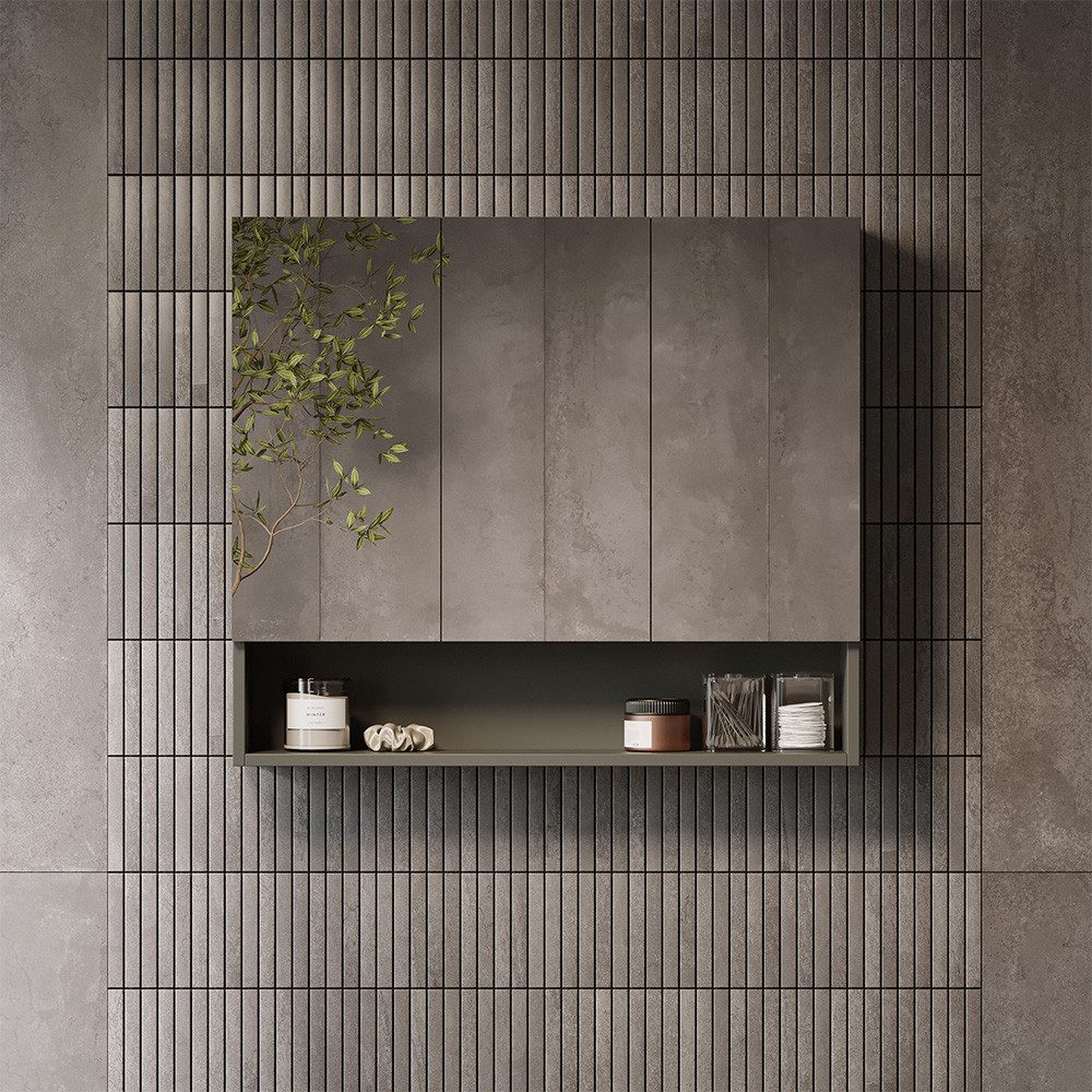Vicco Badezimmerspiegelschrank Willow, Artisan/Anthrazit, 80 x 70 cm (1-St)