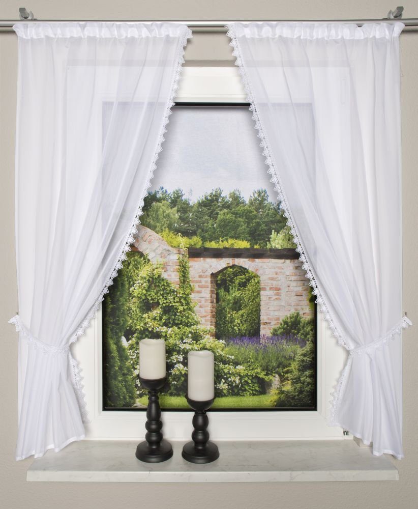 HOME WOHNIDEEN Raffrollo Home Wohnideen Raffgarnitur Batist 125 x 75 cm, standard