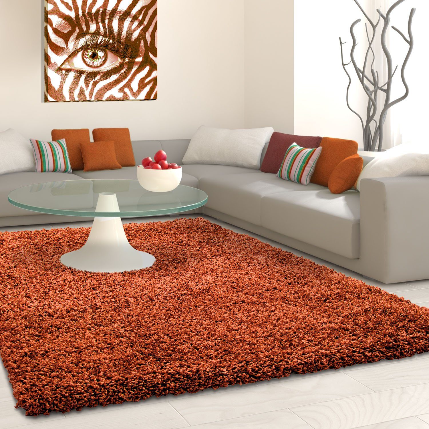 Ayyildiz Teppiche Hochflor-Teppich Life Shaggy 1500, rechteckig, Höhe: 30 mm, Langflor, uni, große Farbauswahl, robust, auch als Läufer und in rund