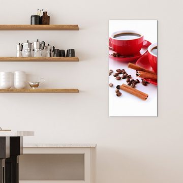 DEQORI Magnettafel 'Kaffeetassen Duett', Whiteboard Pinnwand beschreibbar