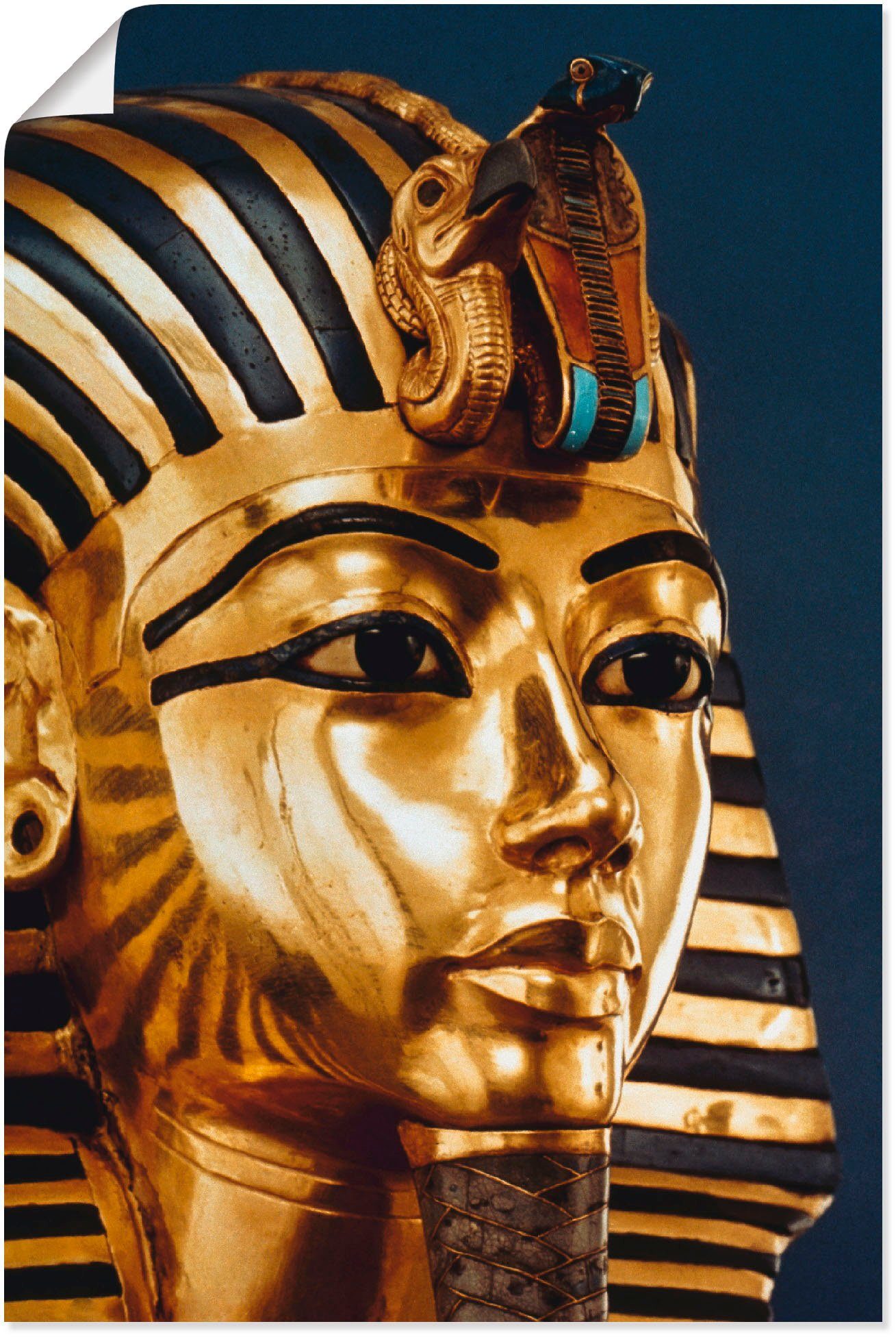 Artland Wandbild Grabmaske von König Tutanchamun, Menschen (1 St), als Alubild, Leinwandbild, Wandaufkleber oder Poster in versch. Größen