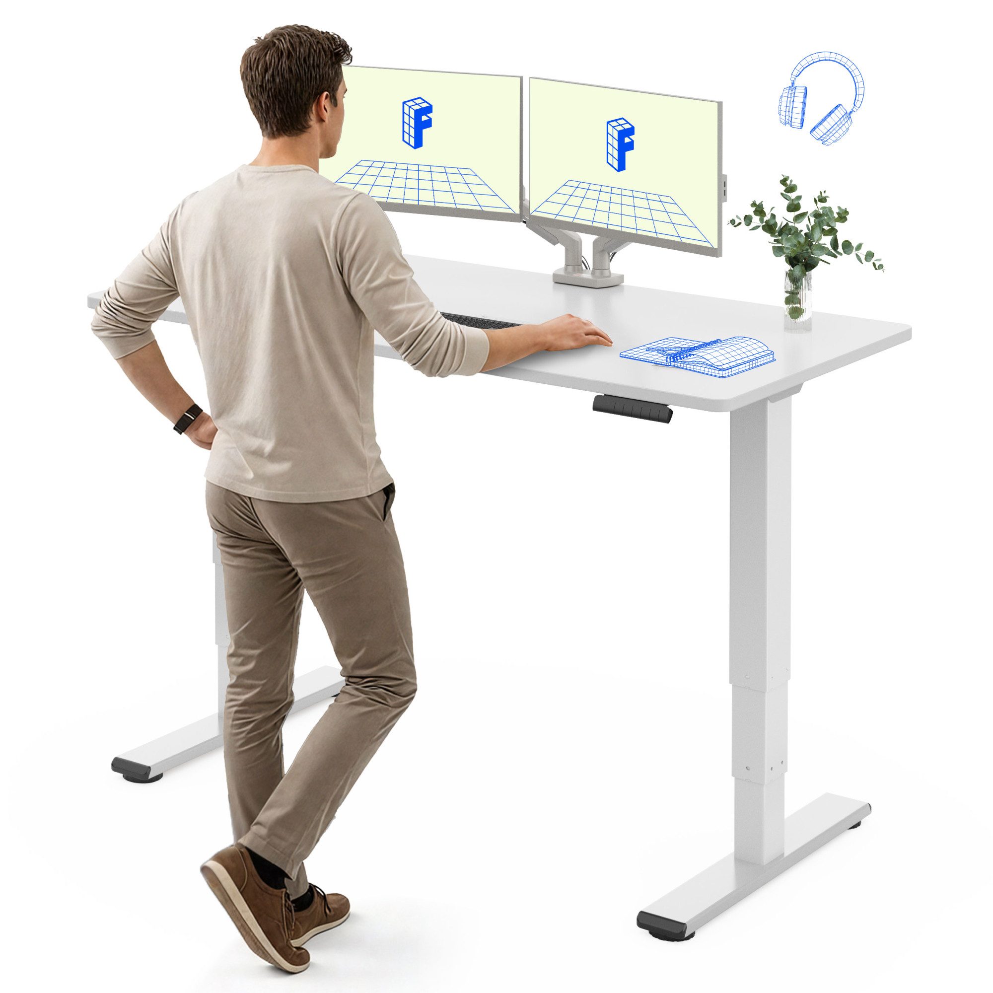 FLEXISPOT Schreibtisch Elektrisch Höhenverstellbarer Schreibtisch EC5 günstig online kaufen