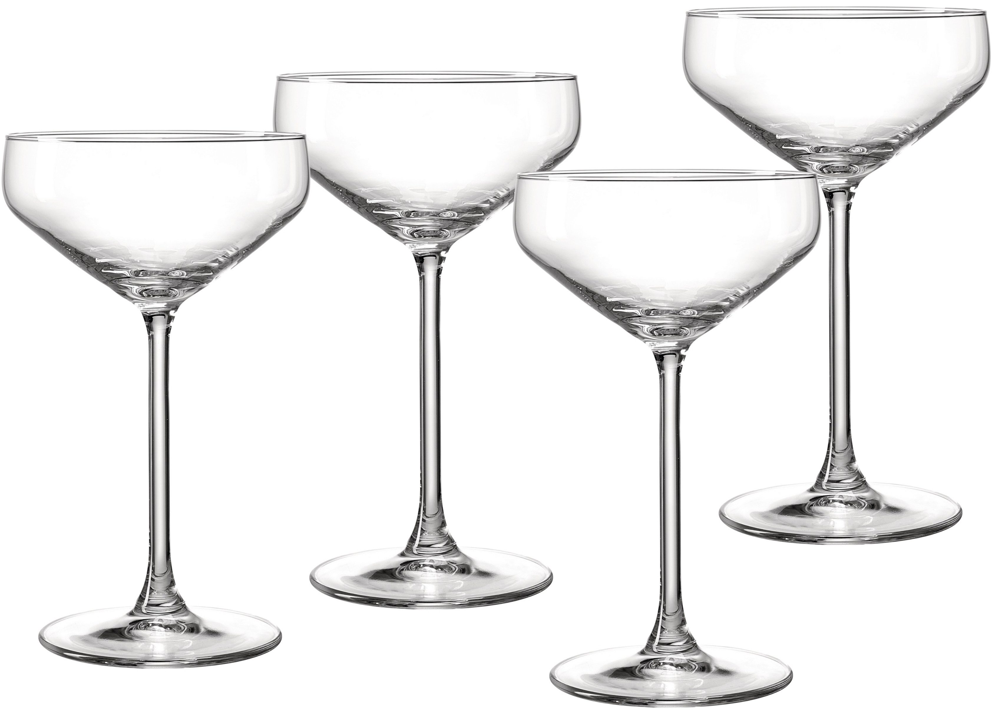 Ritzenhoff & Breker Champagnerglas Rumba, 4-tlg., Glas, Champagnerschale im 4er Set, je 300 ml