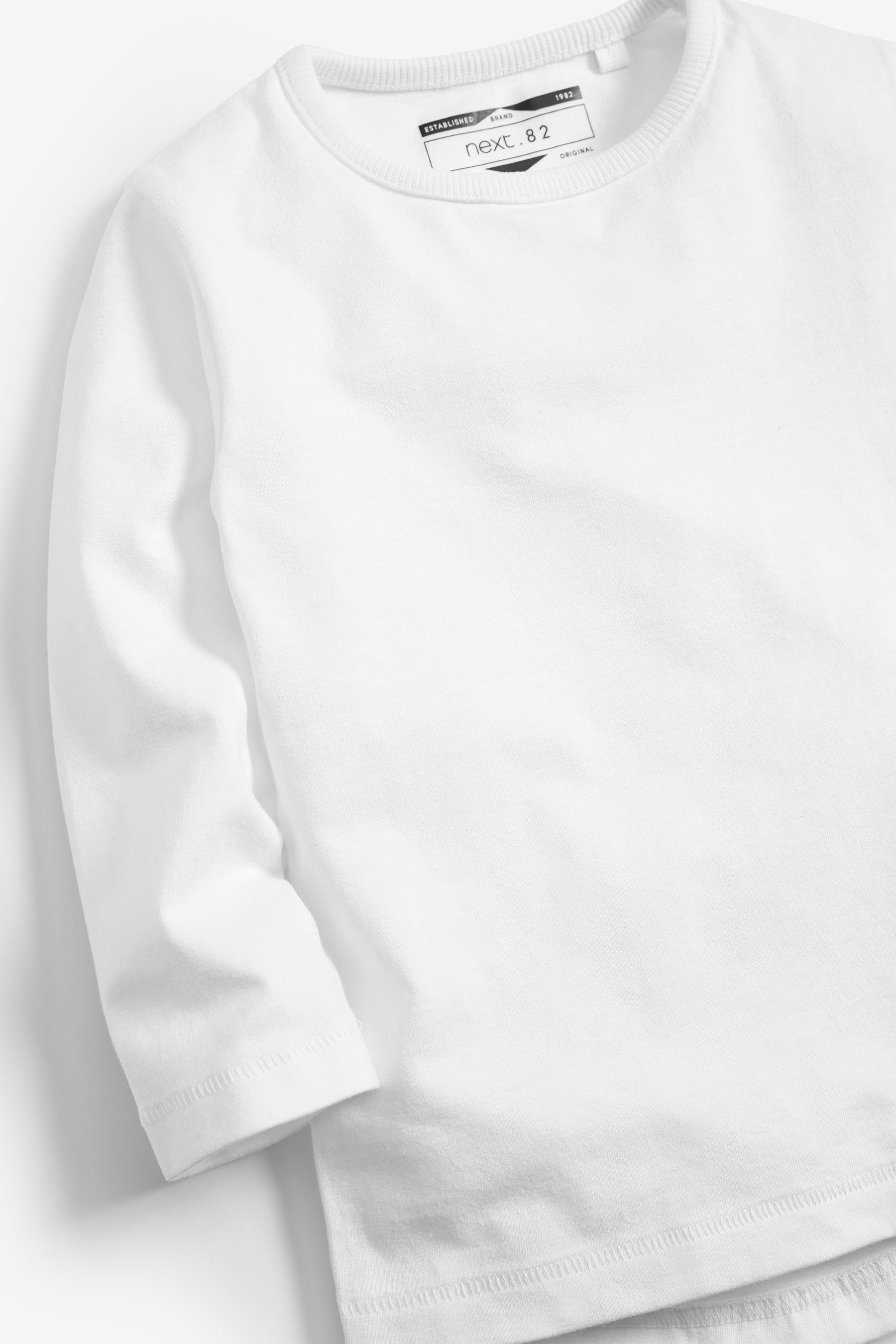 2er-Pack Langarmshirt, Next Langarmshirt White (2-tlg)