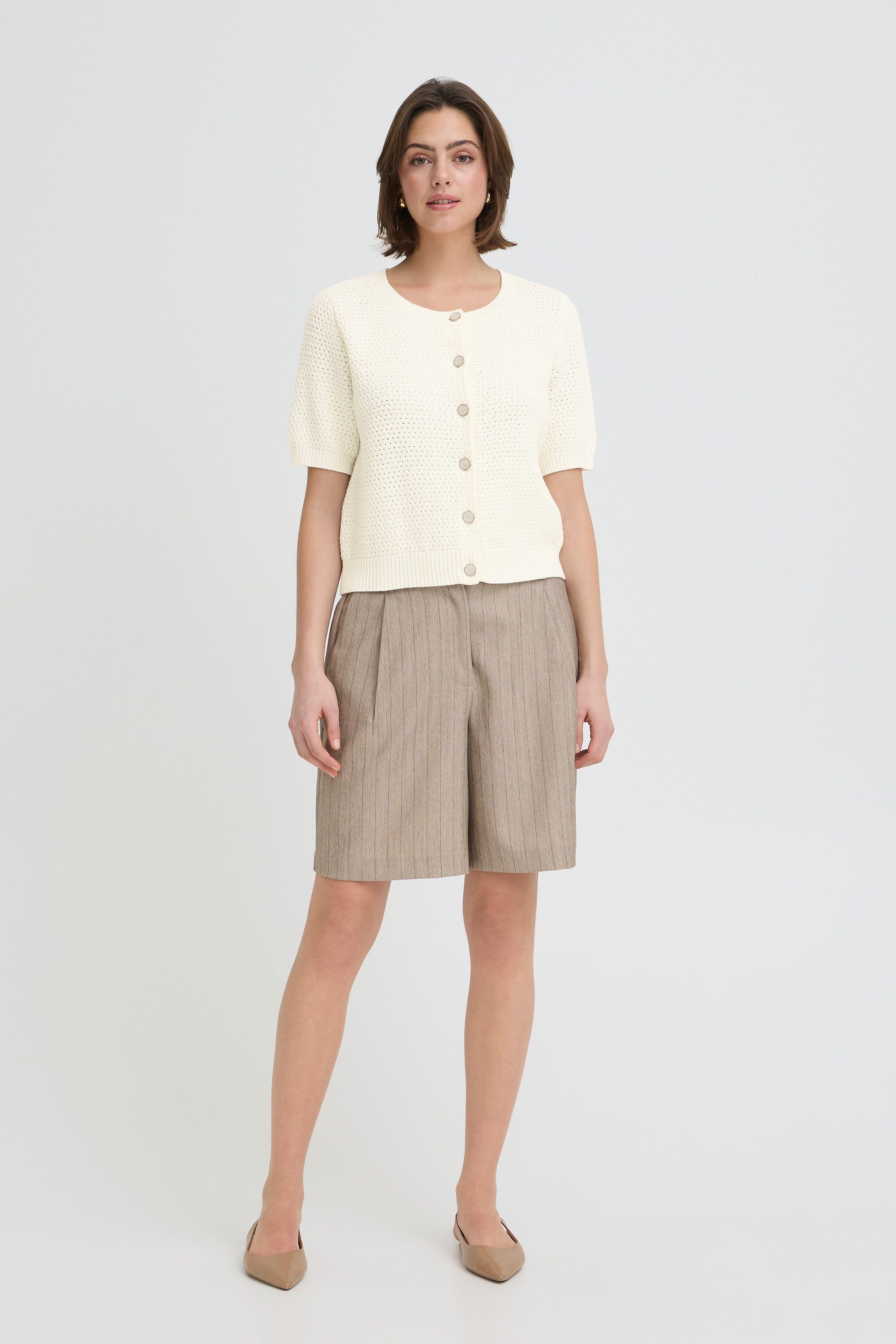 fransa Cardigan Kurzarm-Bluse FRARALYN