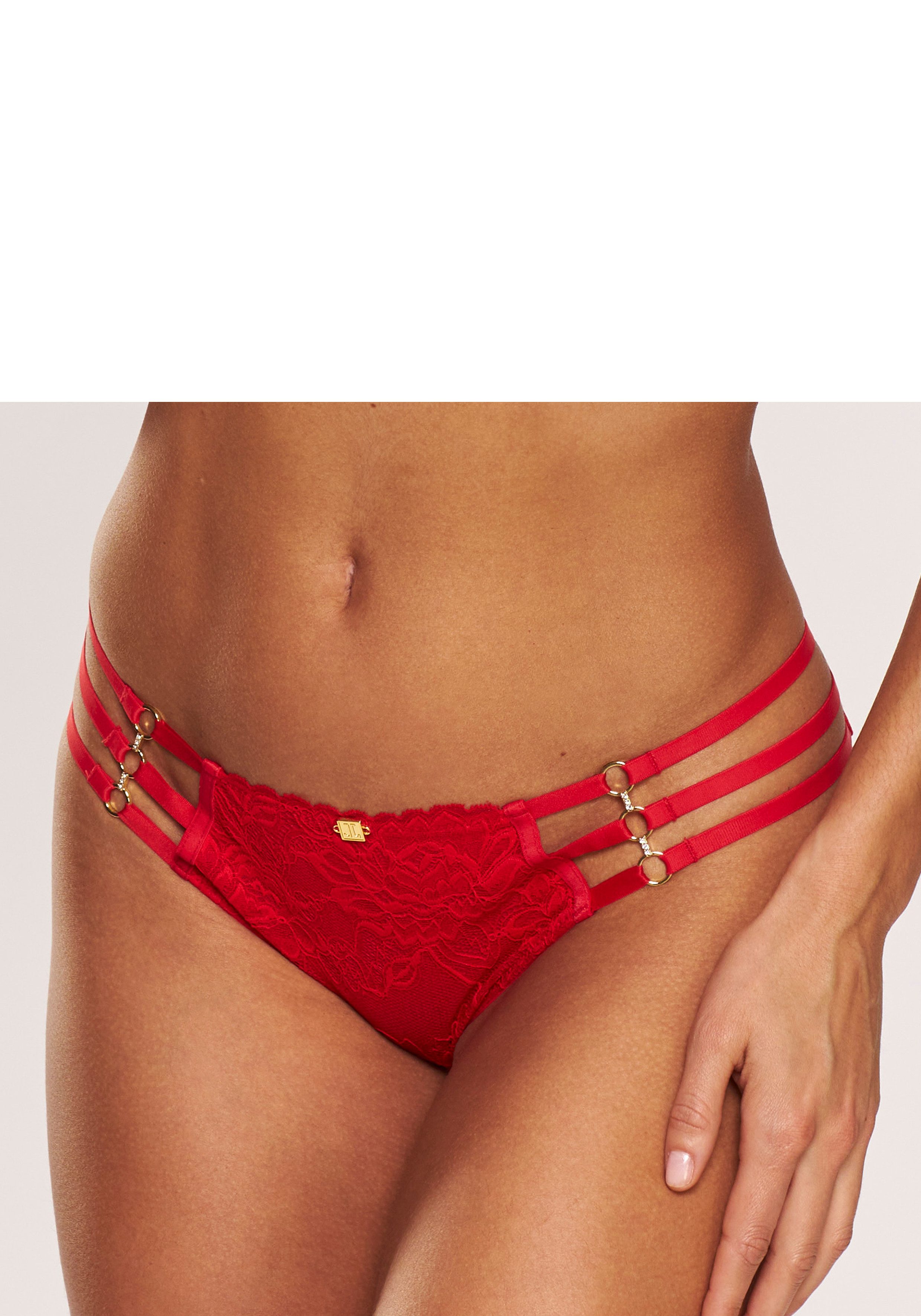 JETTE Slip mit aufregenden Bänder- und Ringdetails, sexy Dessous