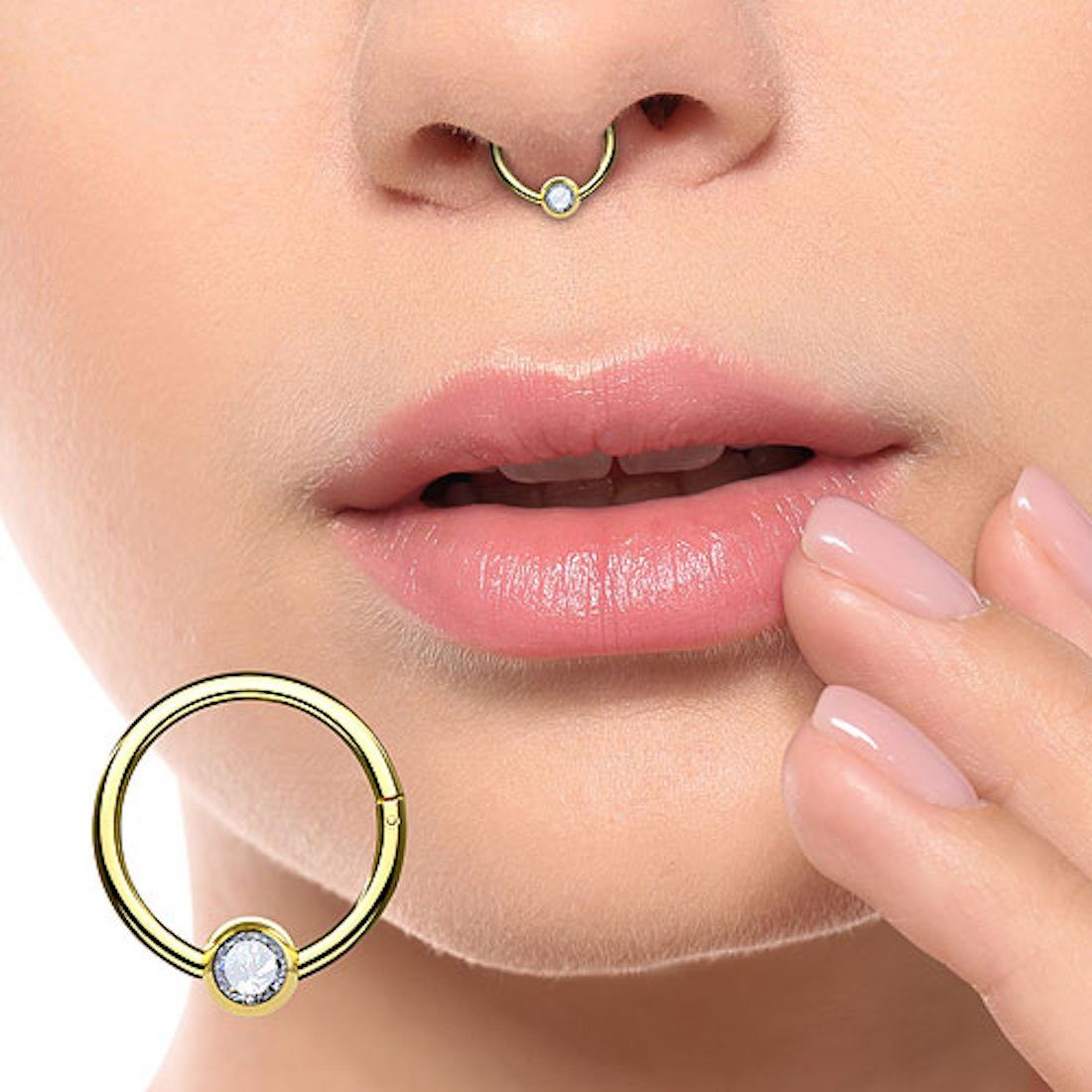 Taffstyle Nasenpiercing Titan Septum Segment Ring günstig online kaufen