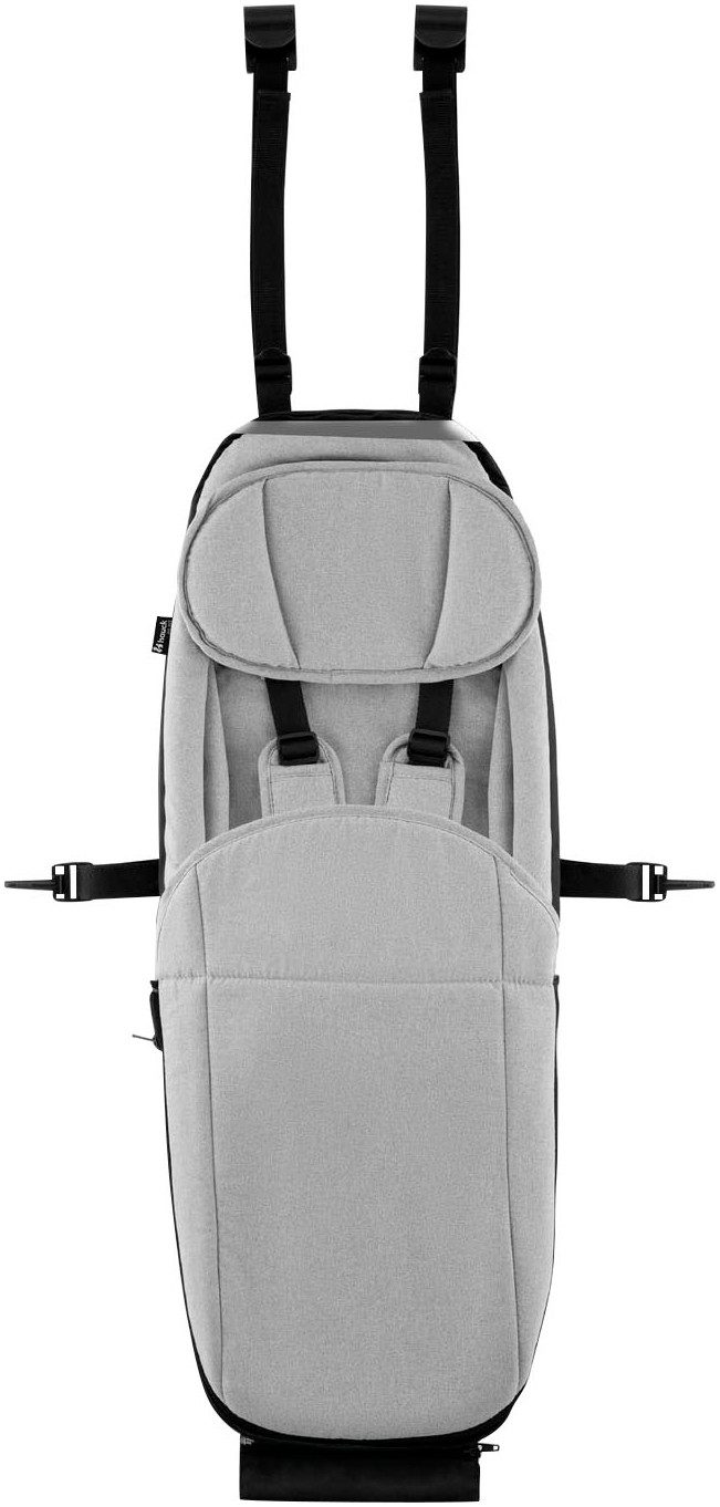 Hauck Fahrradkinderanhänger Baby Lounger 2 Grey, mit Beindecke