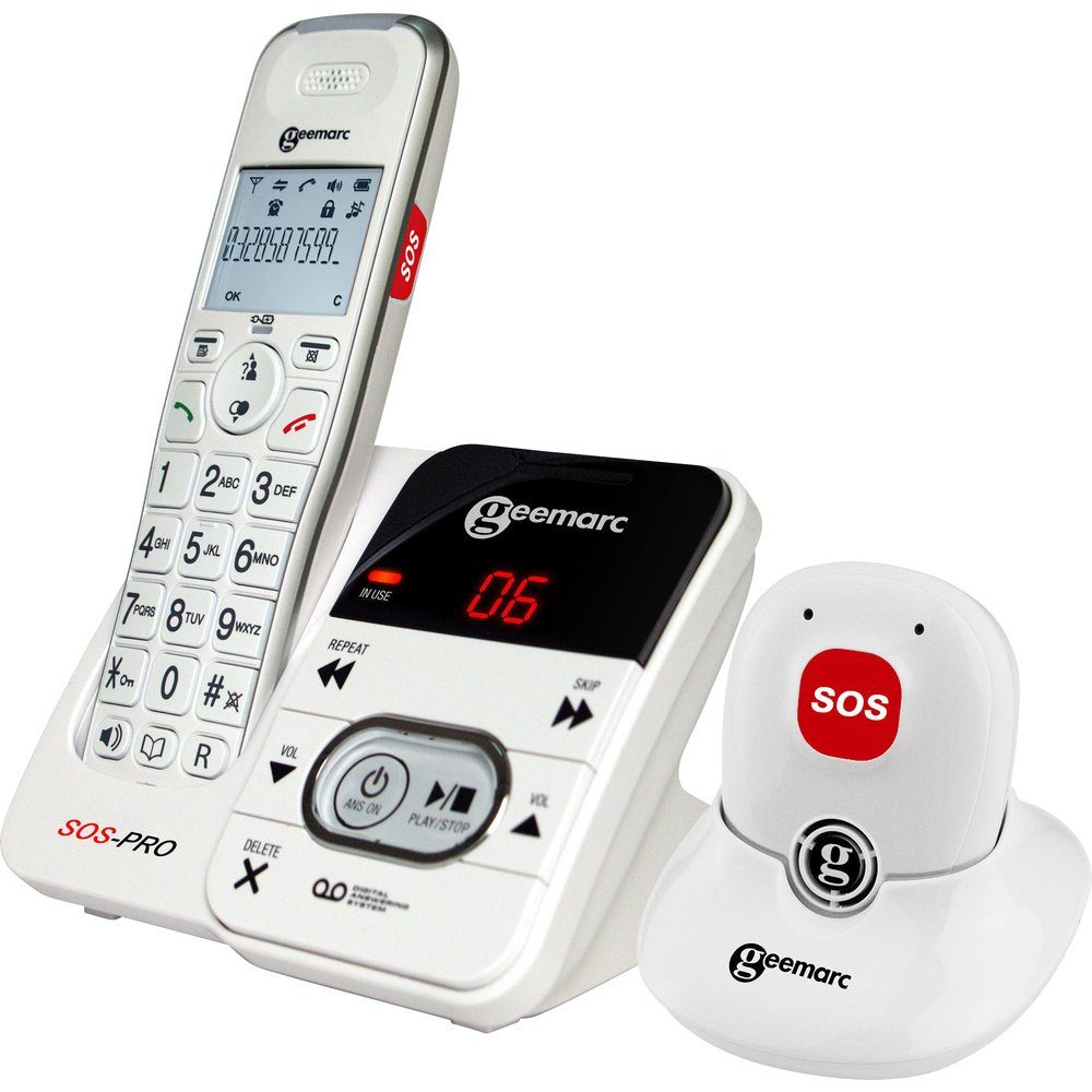 Geemarc Geemarc AMPLIDECT 295 SOS-Pro Schnurloses Seniorentelefon  Anrufbeantwo Seniorentelefon (Mobilteile: 1)