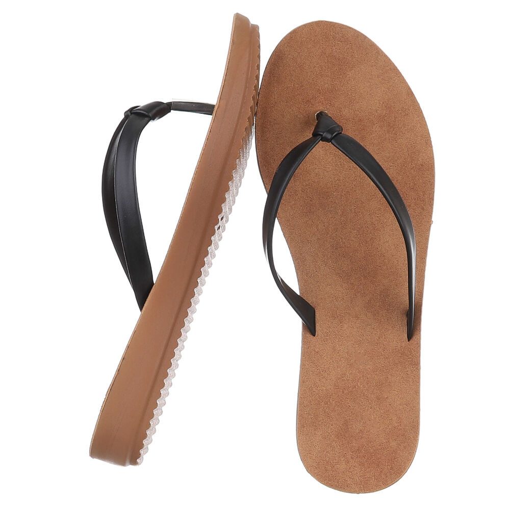 Ital-Design Bequeme Flip-Flops mit goldenen Details für den Sommer Zehentre günstig online kaufen