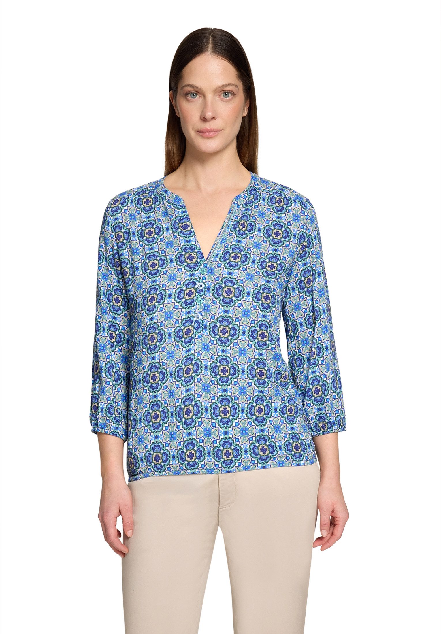 Cartoon Schlupfbluse Damen mit Muster günstig online kaufen