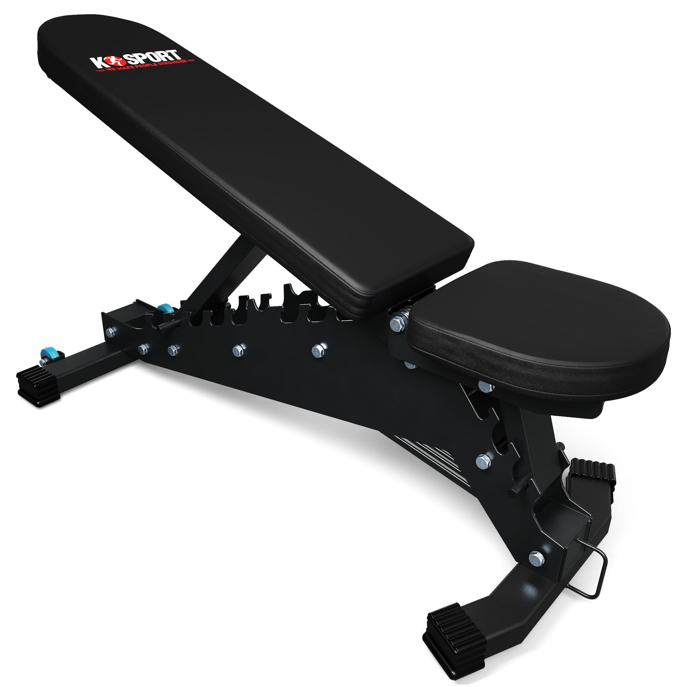 K-SPORT Hantelbank PROFI Hantelbank, vielfach verstellbare Multifunktionsbank, (extrem belastbare Schrägbank, Premium Trainingsbank bis 350kg belastbar), Made in EU