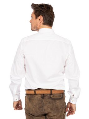 Almsach Trachtenhemd Hemd Stehkragen LF133 weiß (Slim Fit)