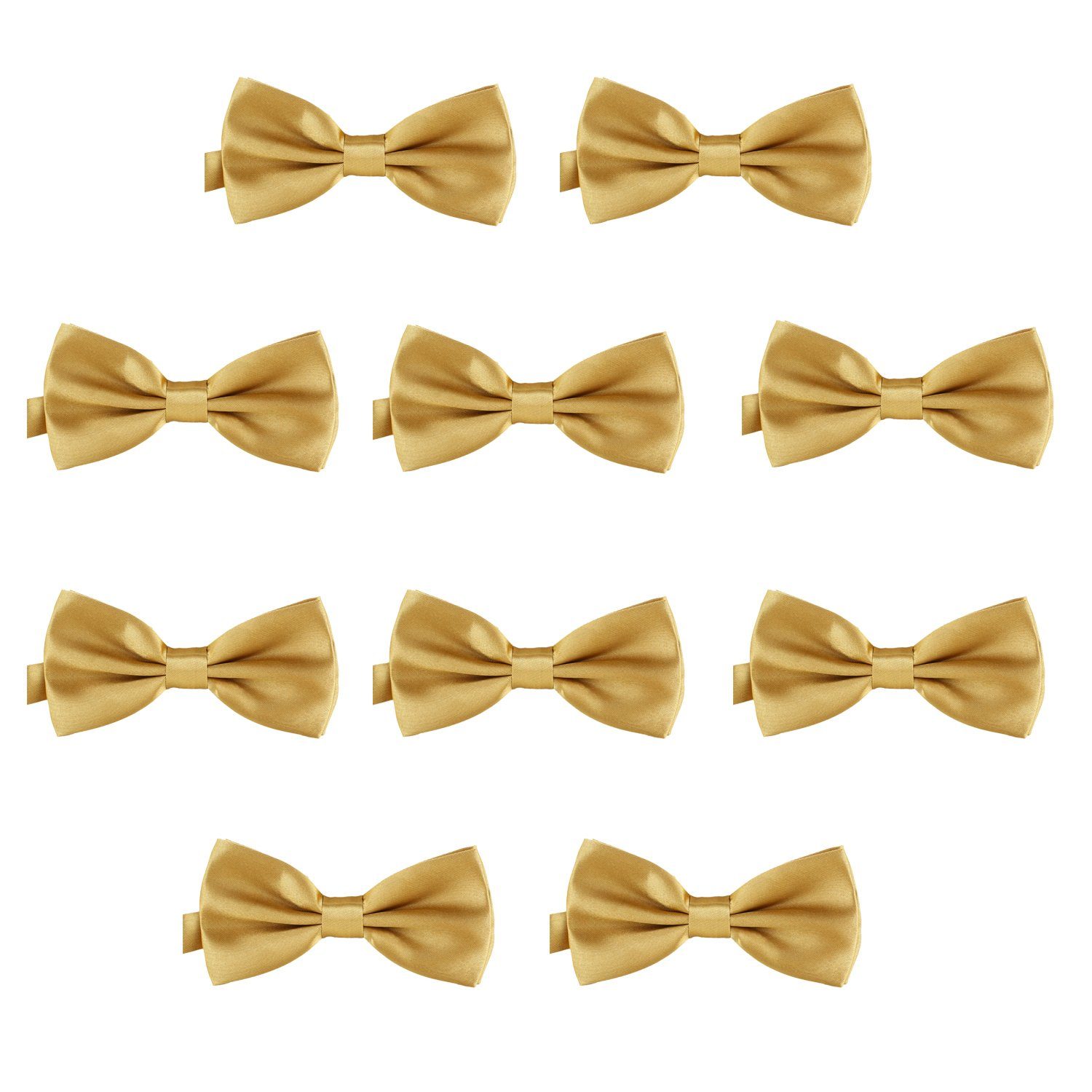 DonDon Fliege 10er Set DonDon Herren Fliege 12 x 6 cm (Packung, 10-St., 10x Herrenfliege) bereits gebunden, verstellbar, Seidenlook, 10er-Set