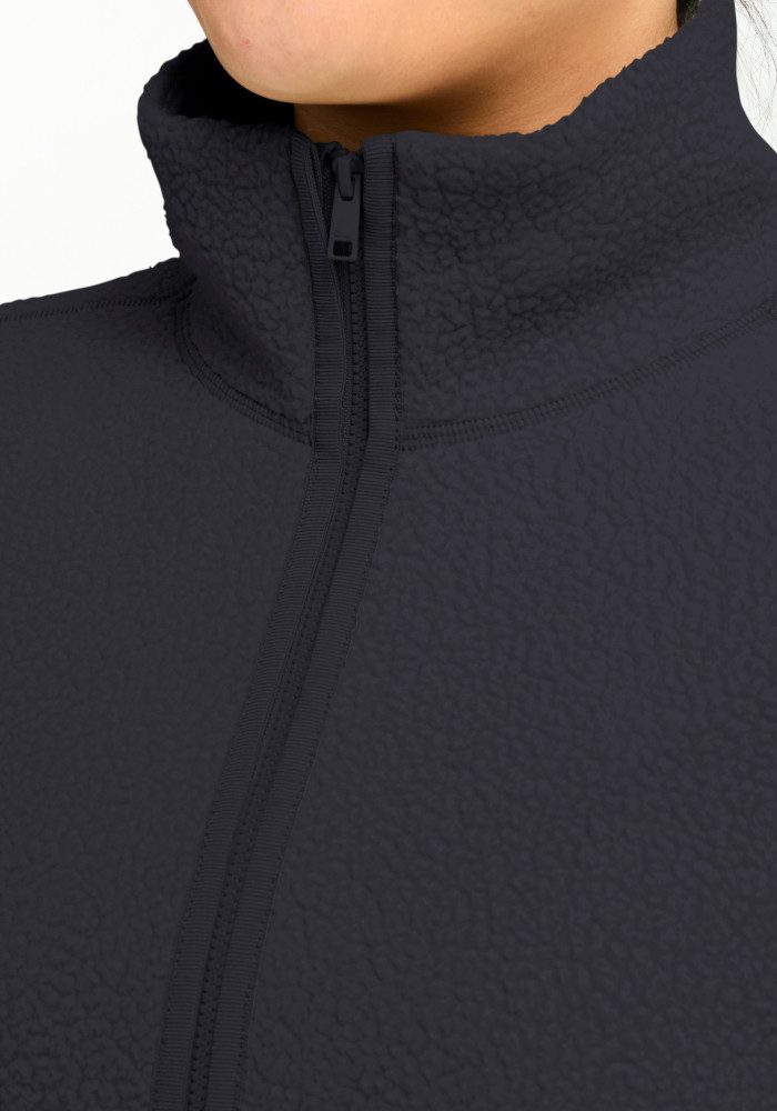 Jack Wolfskin Fleecejacke LITE CURL FZ W mit weichem Material, atmungsaktiv, schnell trocknend, windabweisend