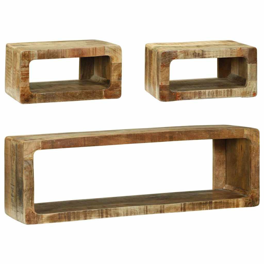 vidaXL TV-Schrank TV-Schrankset 3 stk. Braun 100 x 30 x 32 cm Massivholz (3-St)