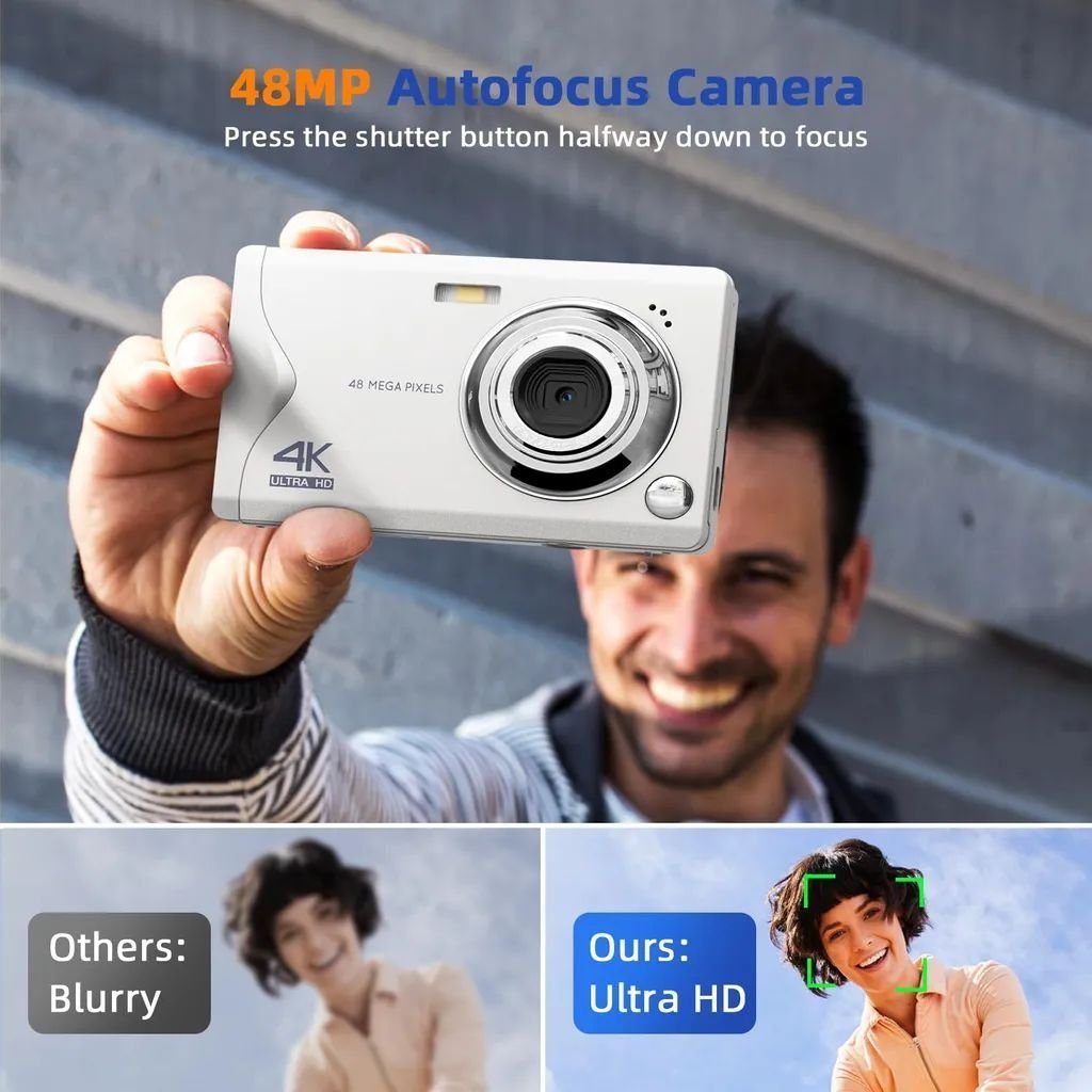 Pixel 4K-Aufruf Mio. 48 Karte-Kamera Kamerafunktionen, Pro MP, mit weiß Life 48 Fine MP) Vollformat-Digitalkamera (48 beiden