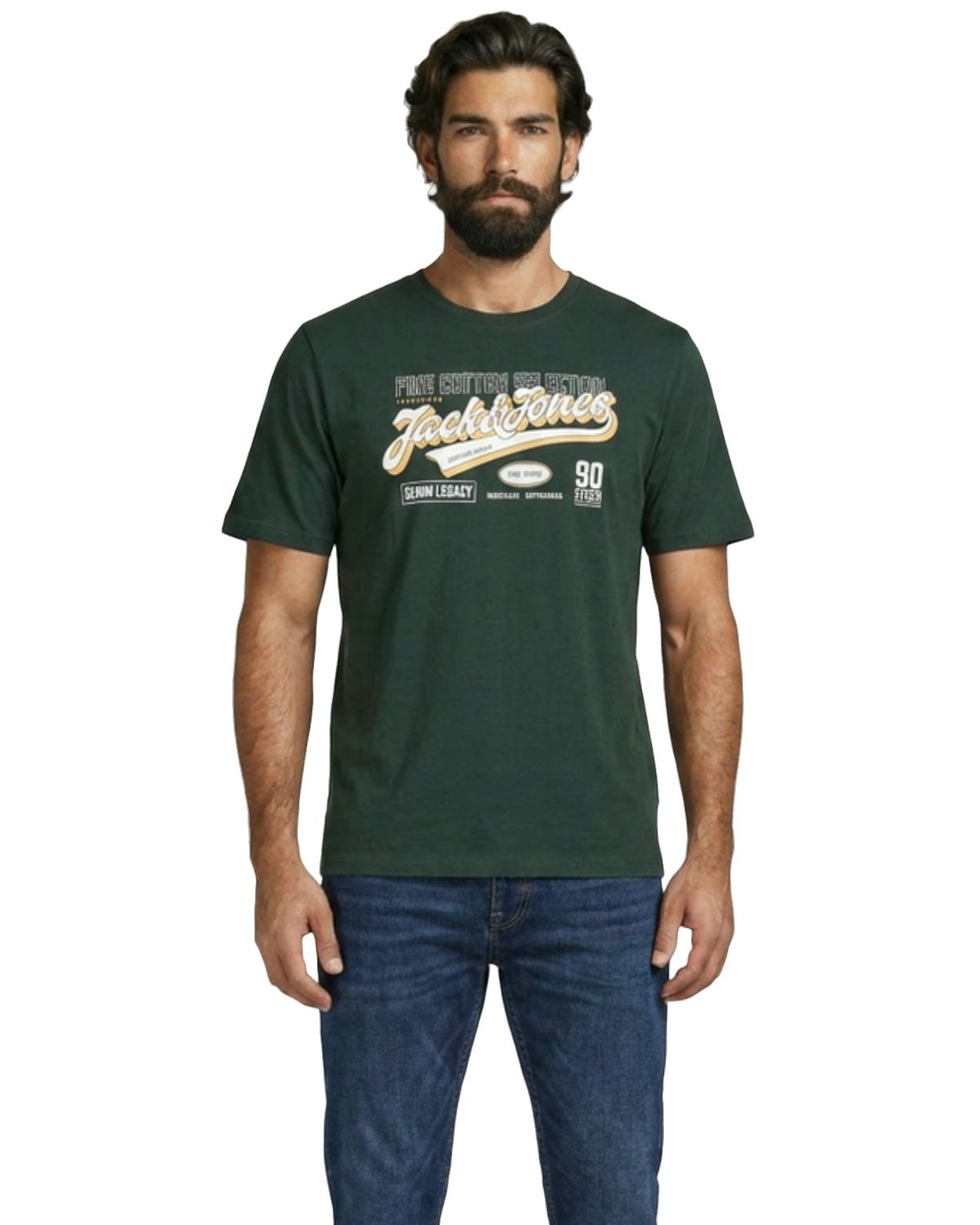Jack & Jones Print-Shirt stilvolle Slim-Fit und Regular Shirts (Spar Set, 3er-Pack) Shirts mit Printaufdruck aus Baumwolle
