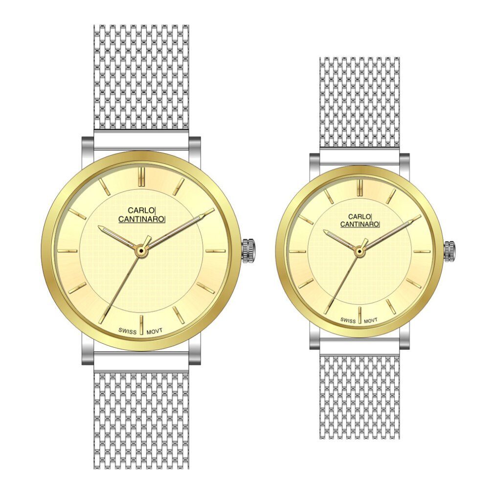Luxusuhr CC3001SM005 Partnerset Damenuhr Herrenuhr