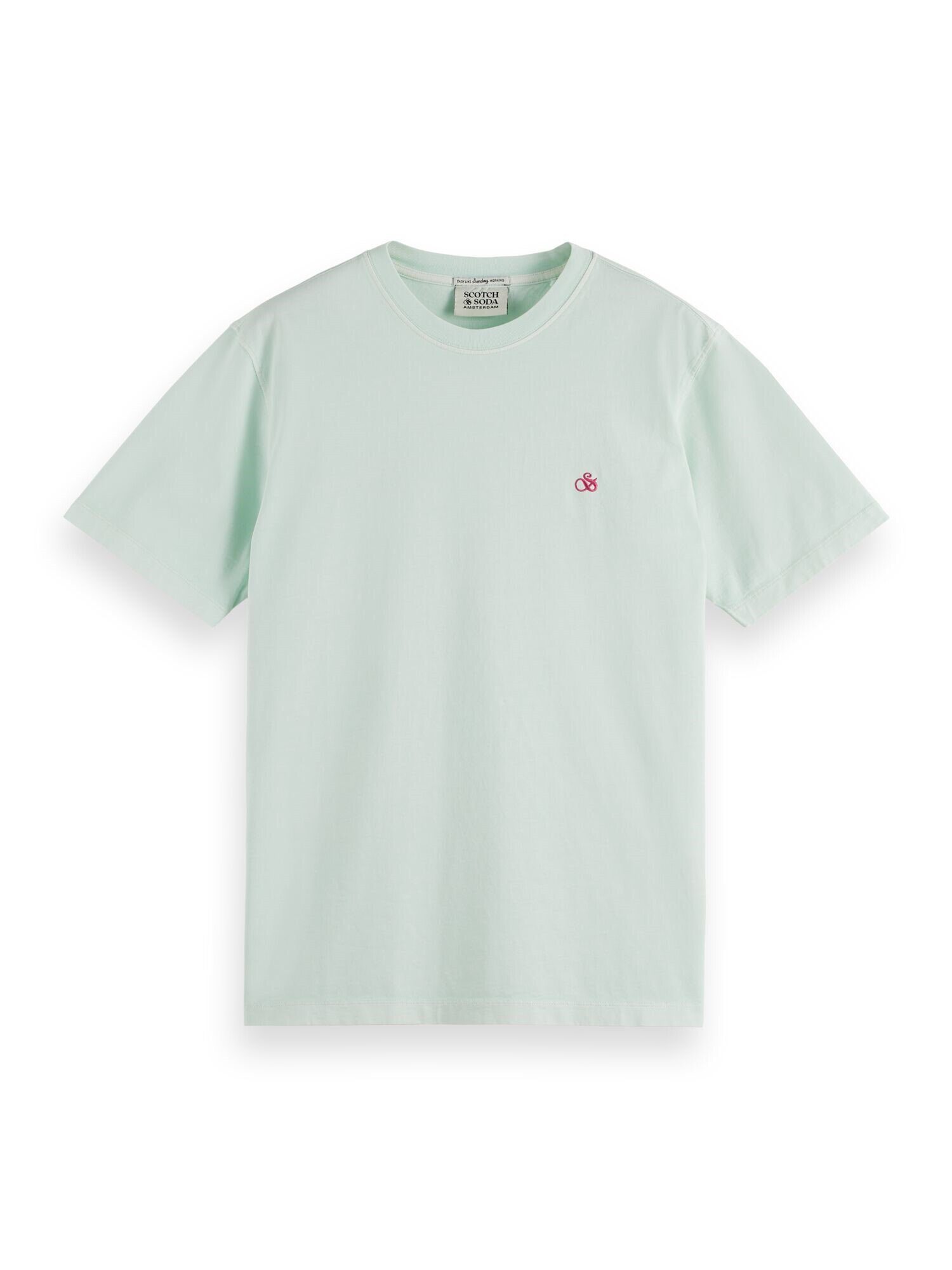 T-Shirt Scotch Shirt (1-tlg) & Kurzarmshirt mit Logo-Stitching und Rundhals mint Soda