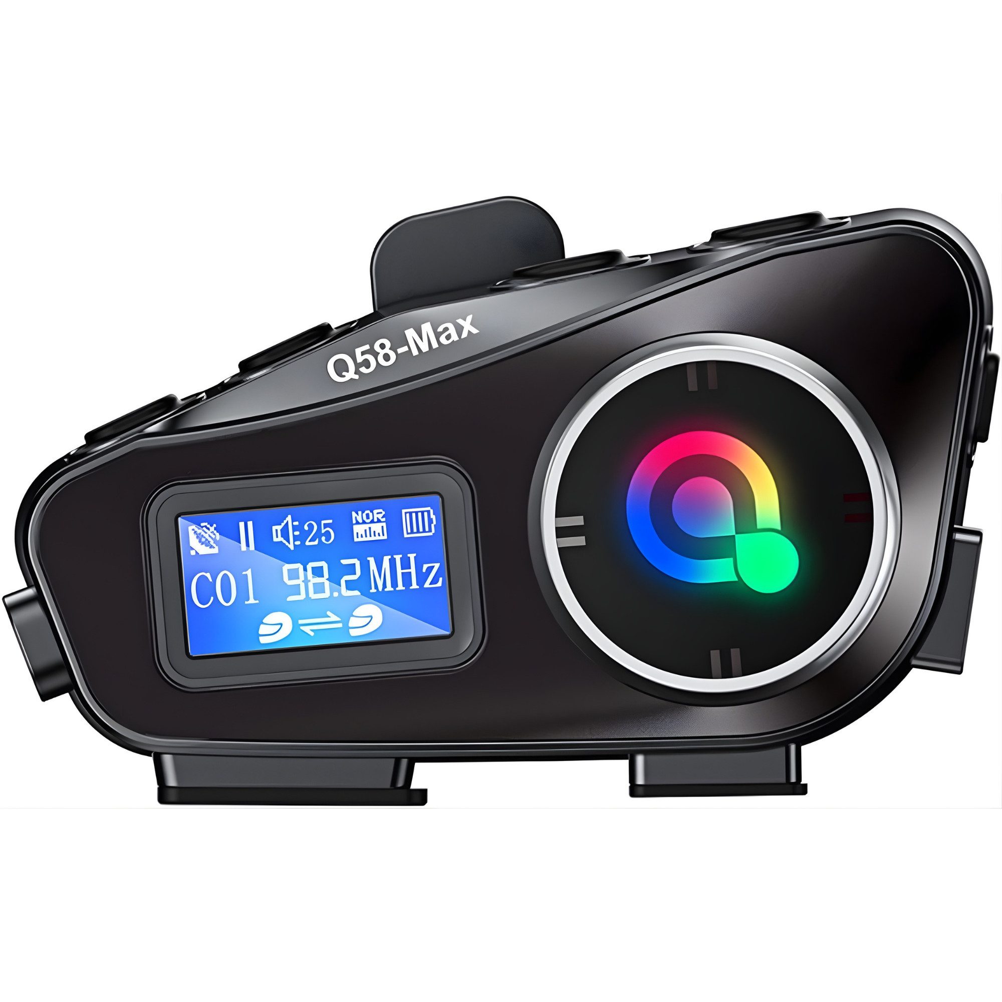 Athlix Motorrad Headset Bluetooth wasserdicht Radio Geräuschunterdrückung Motorrad-Navigationsgerät (500m Reichweite, KI-Sprachassistent, IP65 wasserdicht)