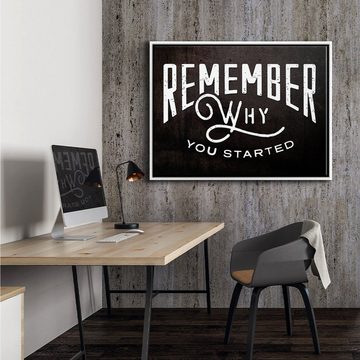 DOTCOMCANVAS® Leinwandbild, Premium Leinwandbild - Motivation - Remember Why You Started - Minds